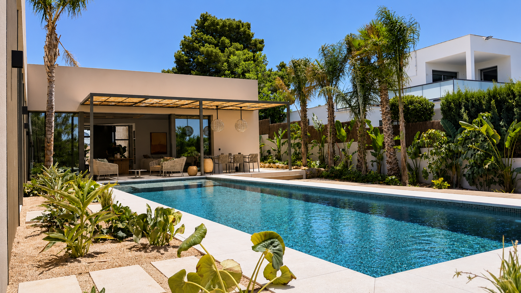 Villa mit zeitgenössisches Design und mediterranes Lebensgefühl in Sant Marçal
