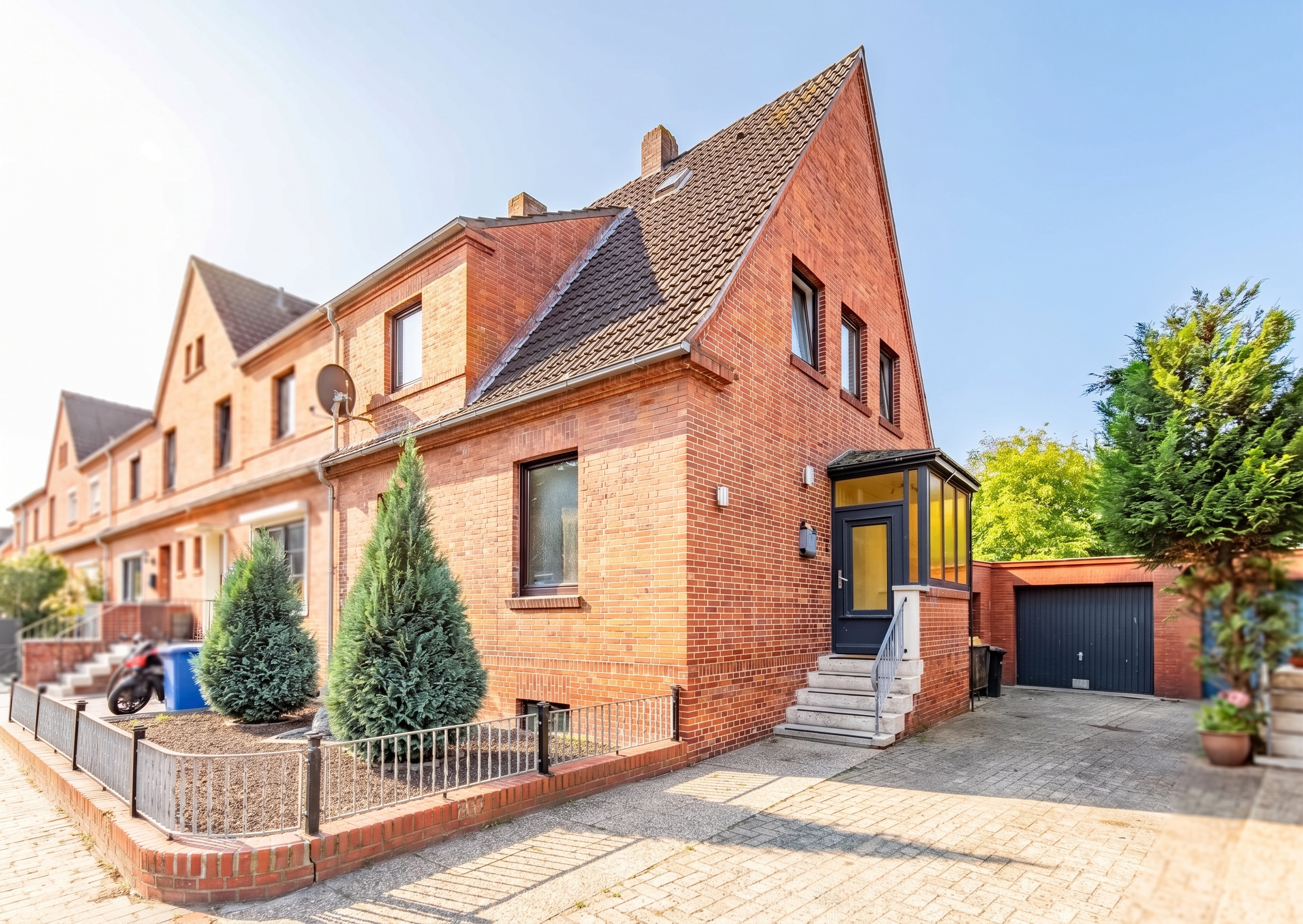 Gepflegtes Reihenendhaus mit Garage auf Eigentumsgrundstück! [AI-modified]