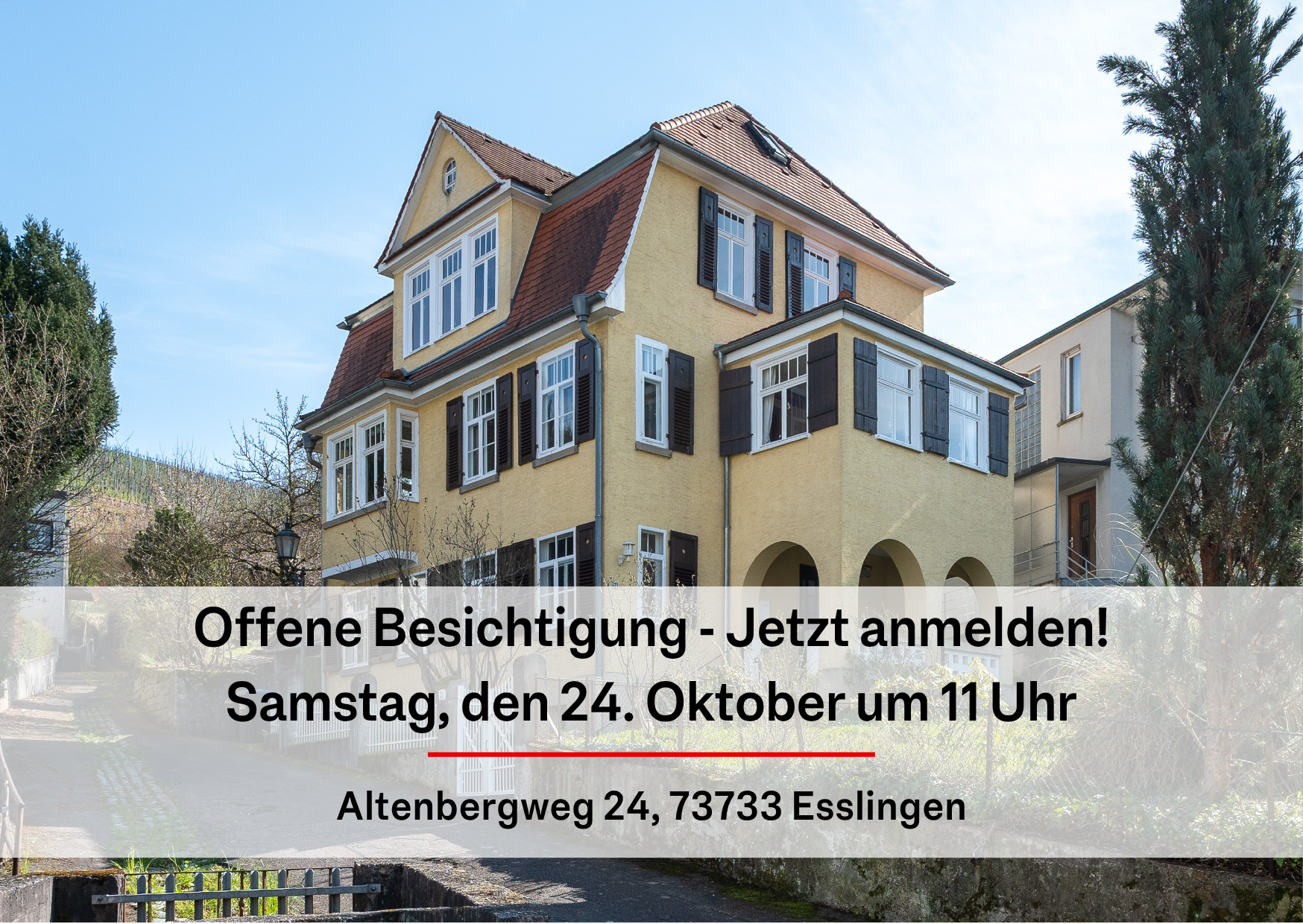 Jetzt Besichtigen! Stilvolle Altbauvilla in den Weinbergen von Esslingen
