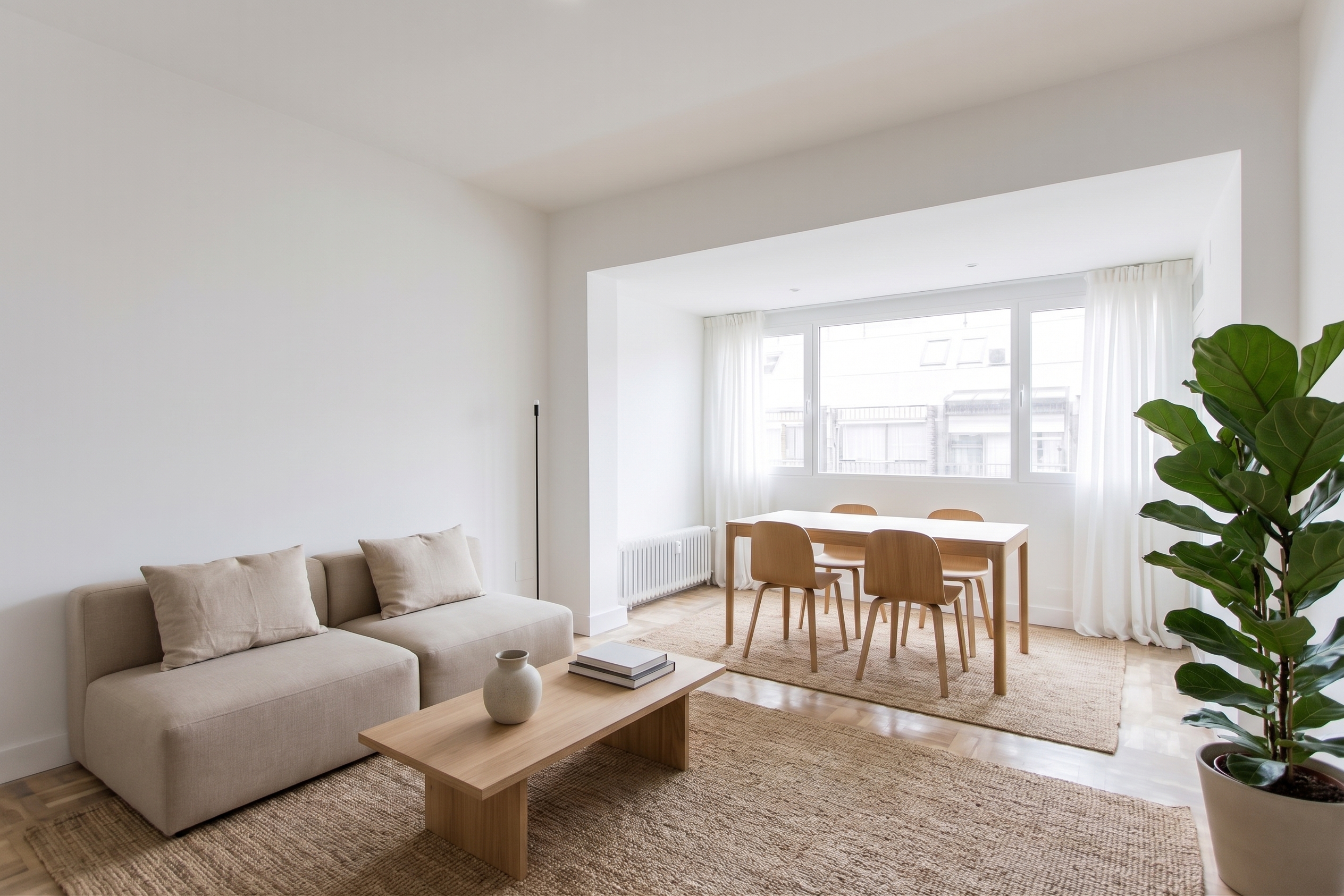 Elegant brand-new apartment with a glass-enclosed terrace [KI-modifiziert]
