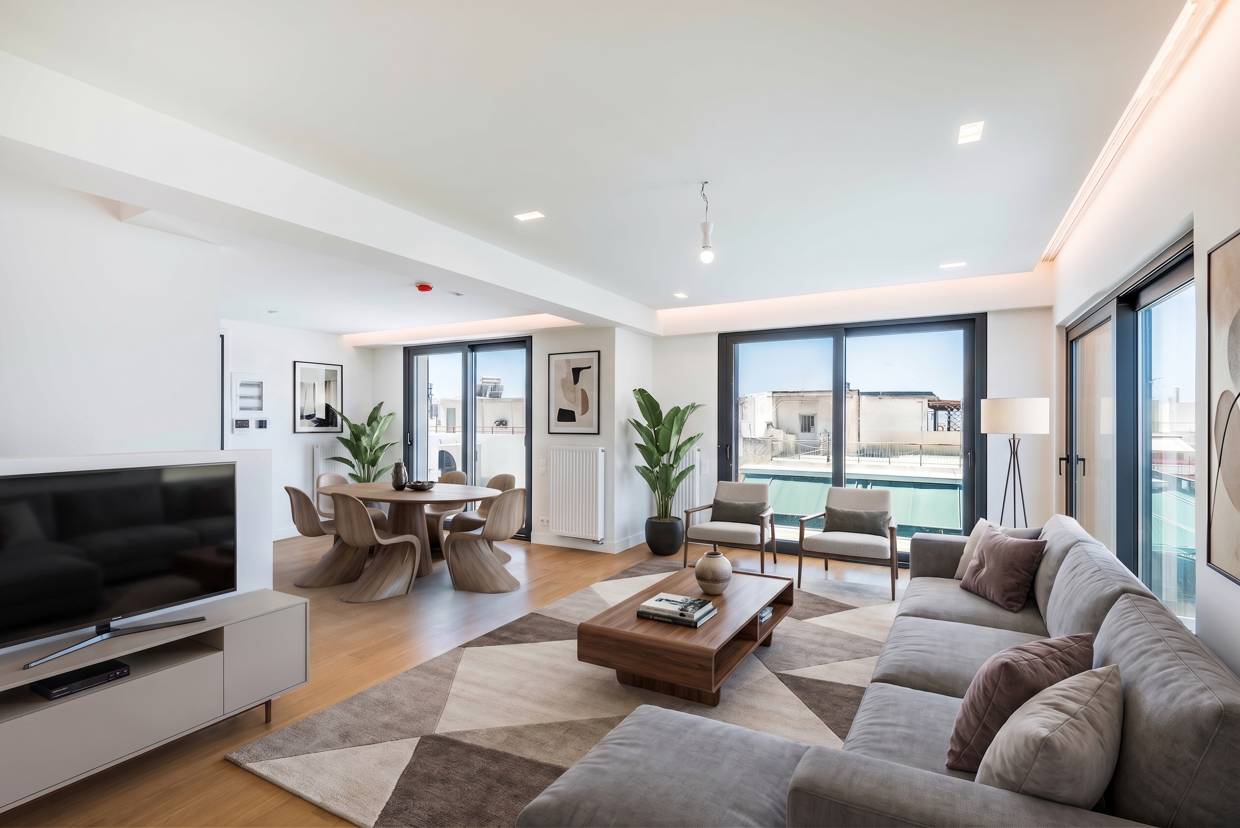 Completed newly built penthouse maisonette with Lycabettus view