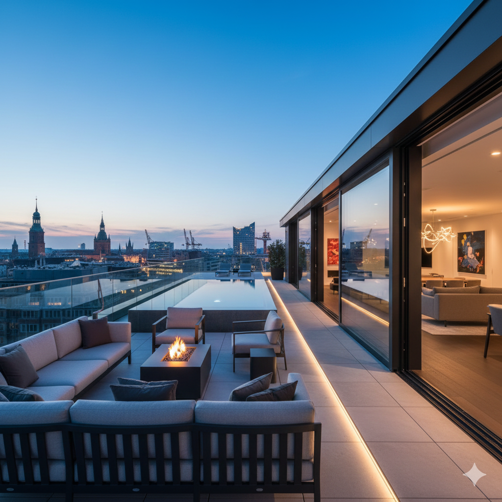 Exquisite Rotherbaum Residence: Modern Luxury & Elegance in Prestigious Hamburg Location