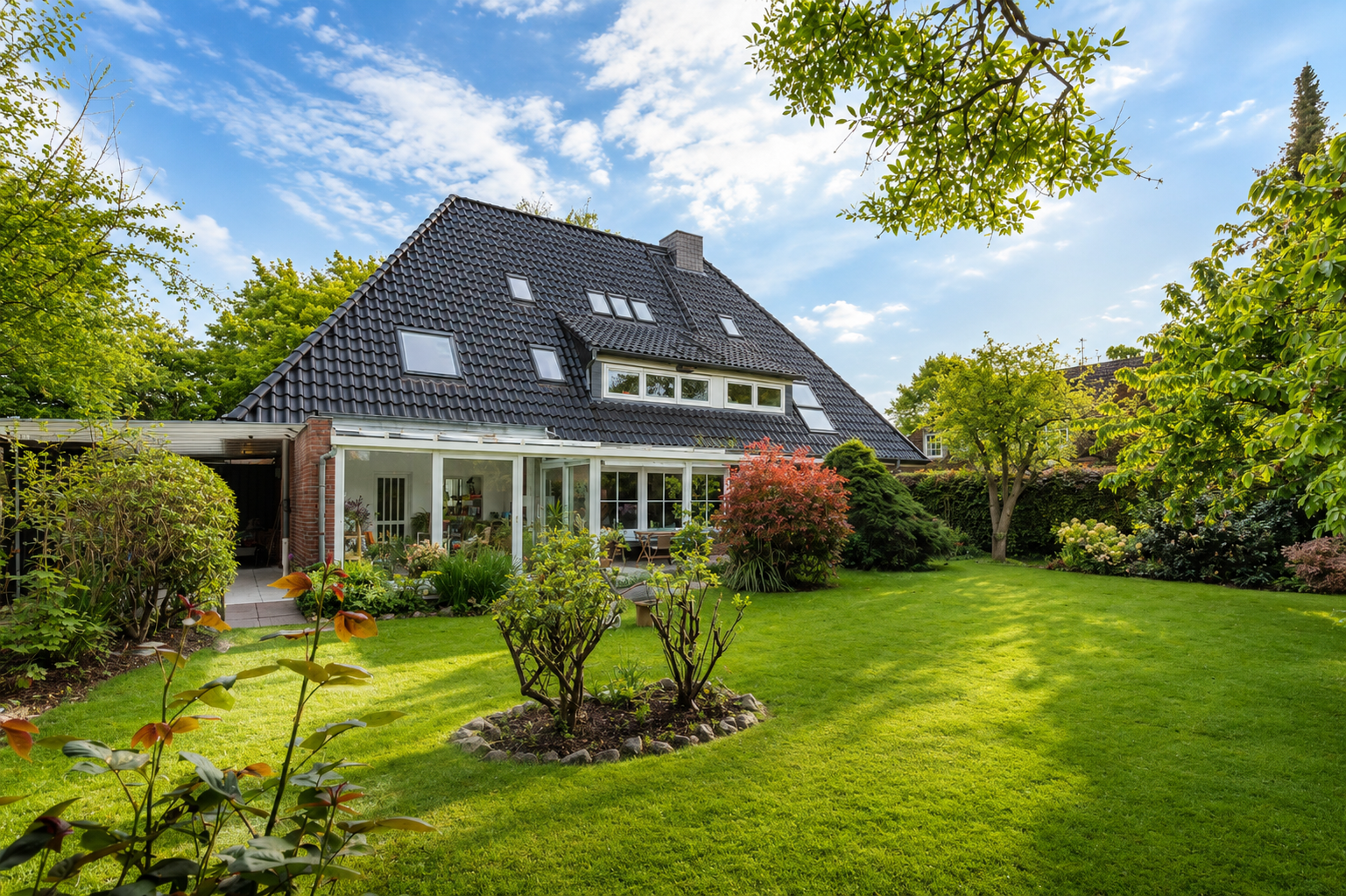 Classic family home near Elbchaussee with park-like west-facing garden