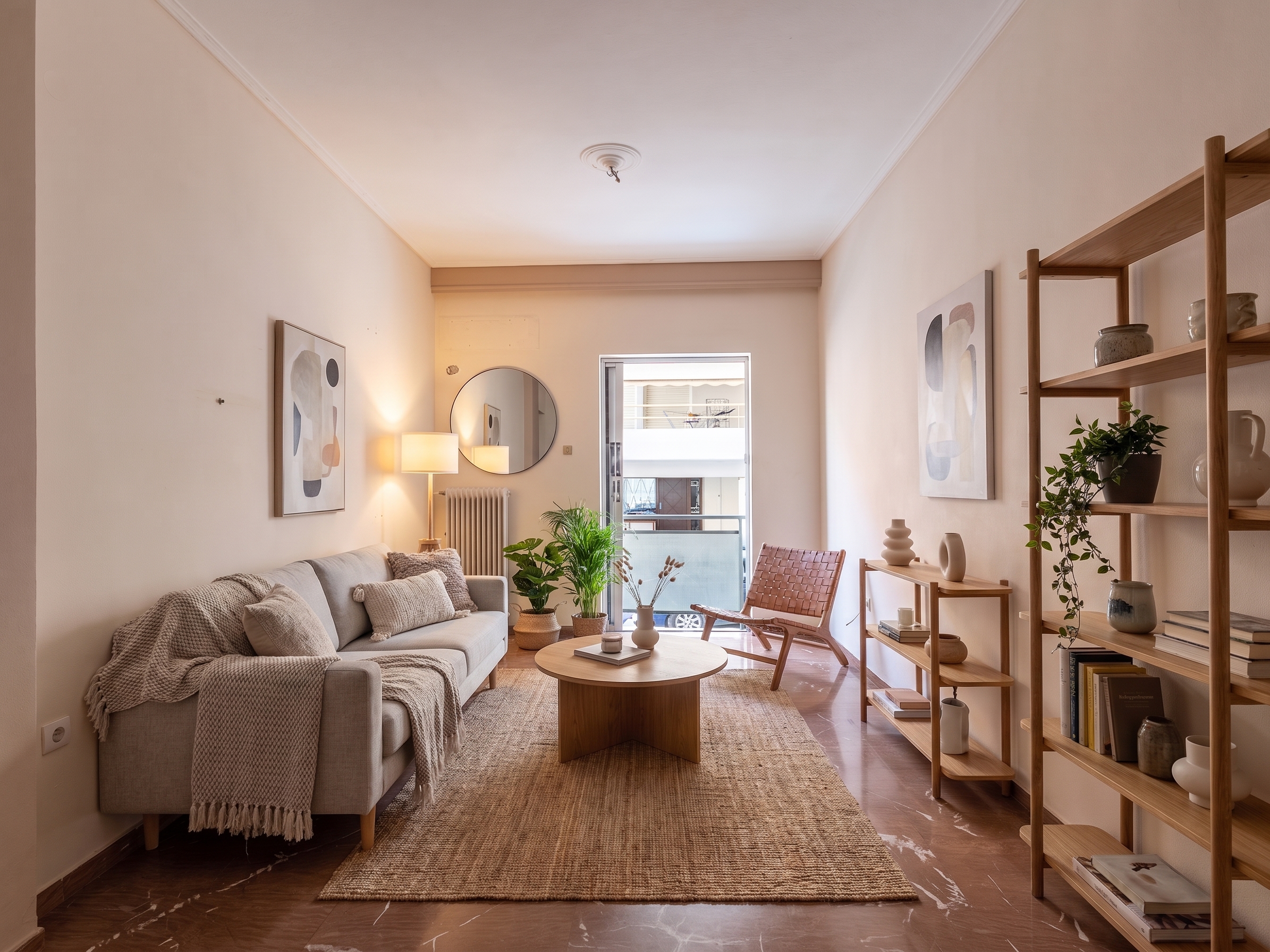 Bright elevated ground-floor apartment with 2 bedrooms