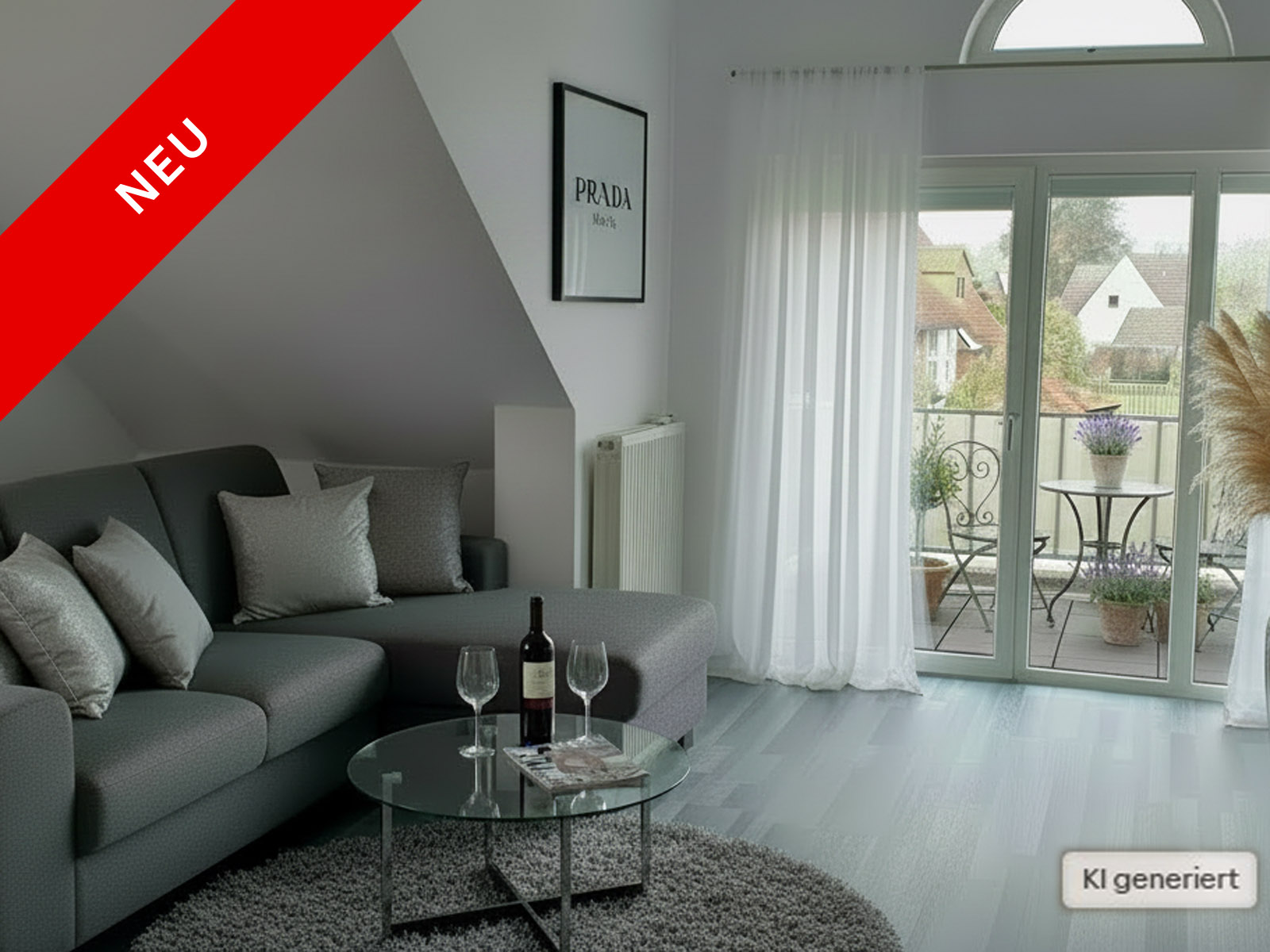 Gepflegte Dachgeschosswohnung: 3-Zimmer-Wohnung mit Blick auf die Marienburg