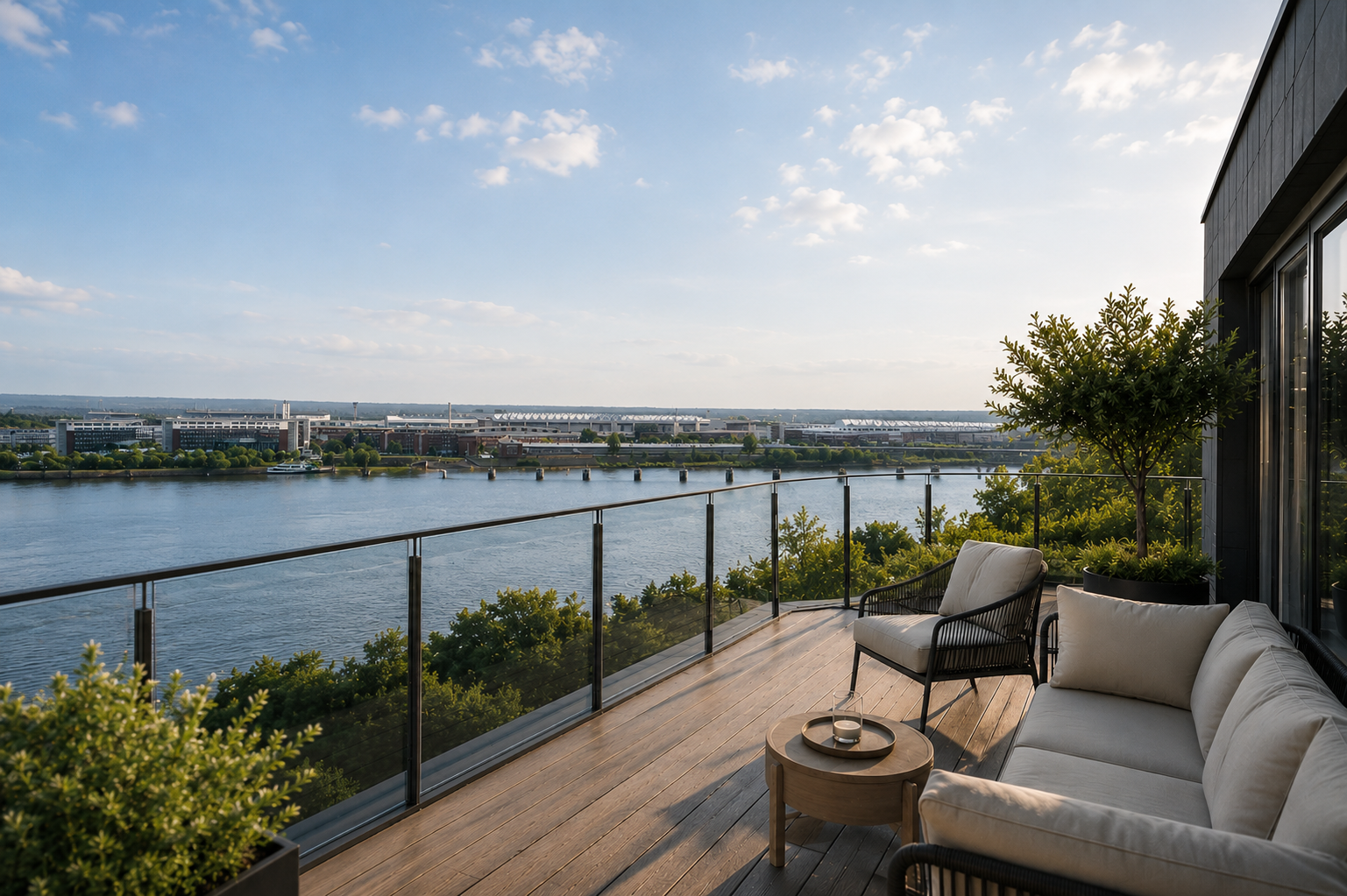 Luxus-Penthouse mit spektakulärem 180° Elbblick!                                       Fertigstellung Ende 2027