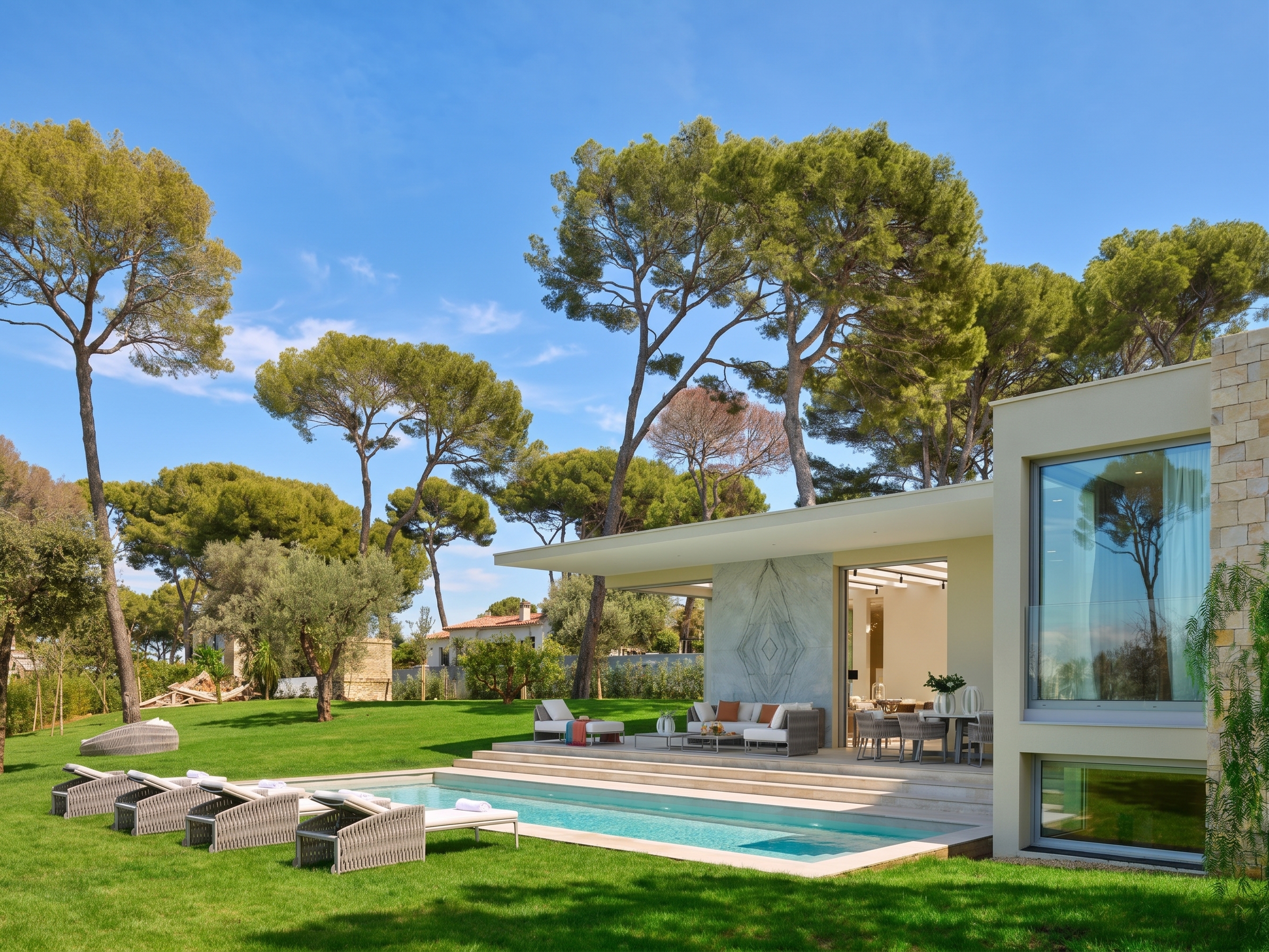 Cap d’Antibes - New Contemporary Villa with Panoramic Sea View [AI-bewerkt]