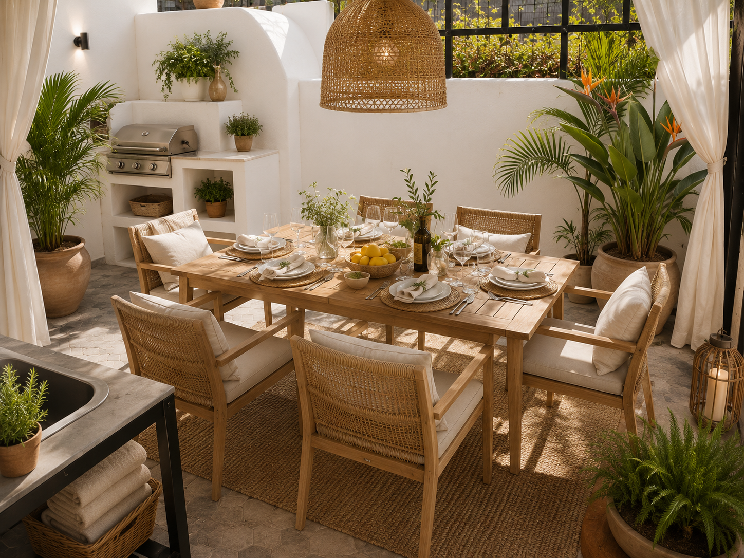 Renovierte 3-Zi.-Wohnung im Haus mit Patio in Faro