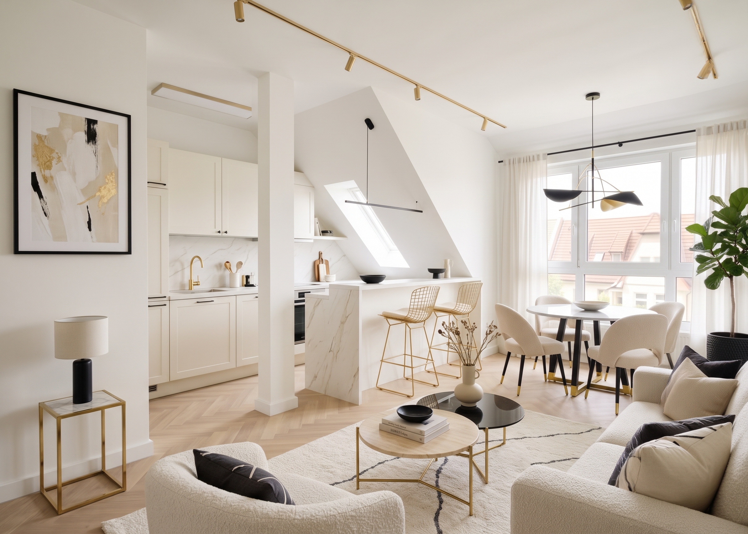 Maisonette mit Loft-Flair: Offen, hell und mit Aussicht! [KI-modifiziert]