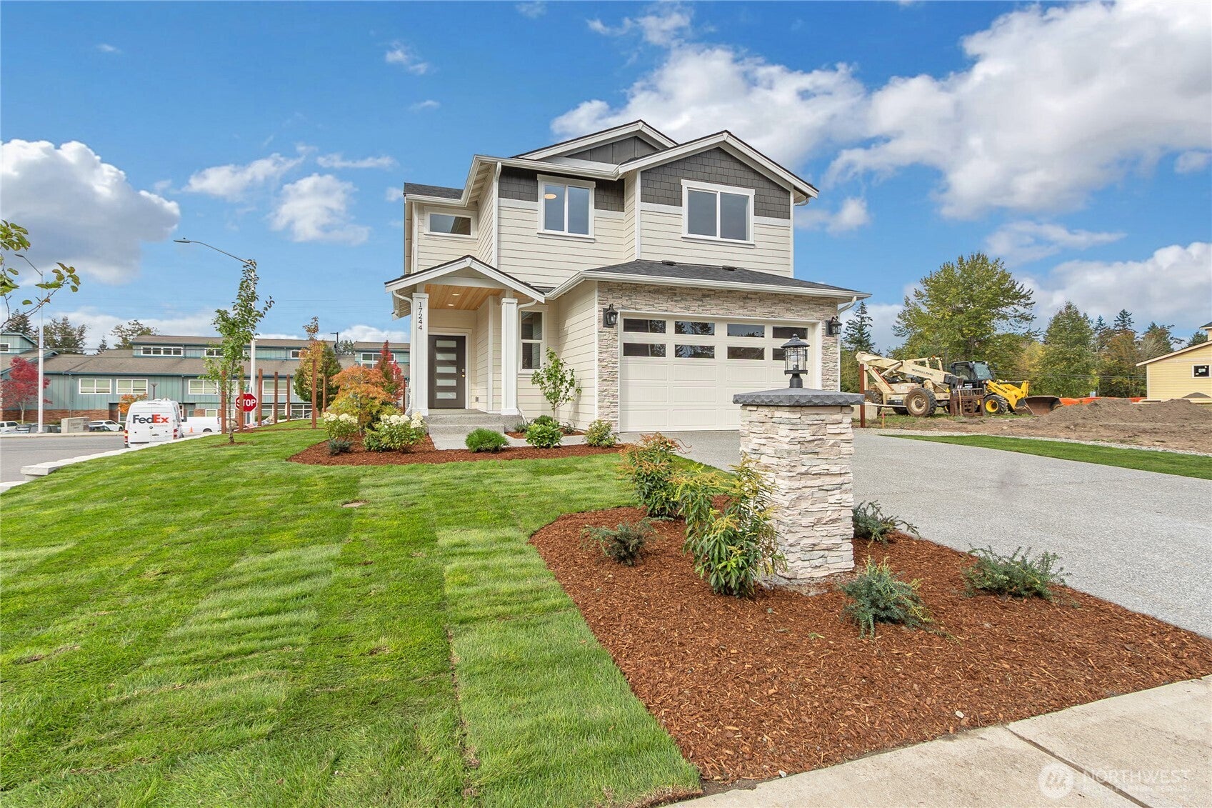 New Construction Luxury Home with Stunning Stone Fireplace