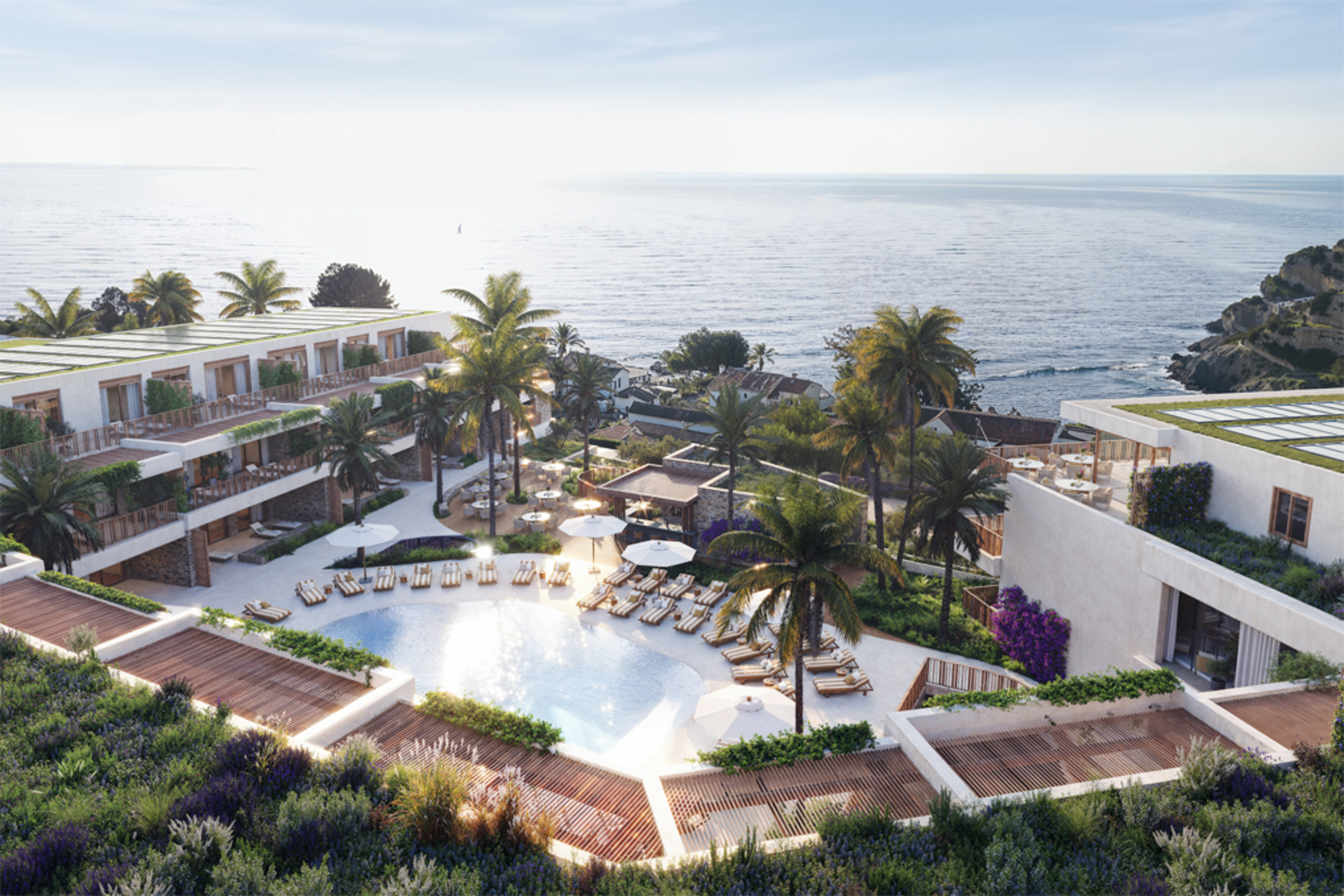 A luxury resort in the Mediterranean Sea