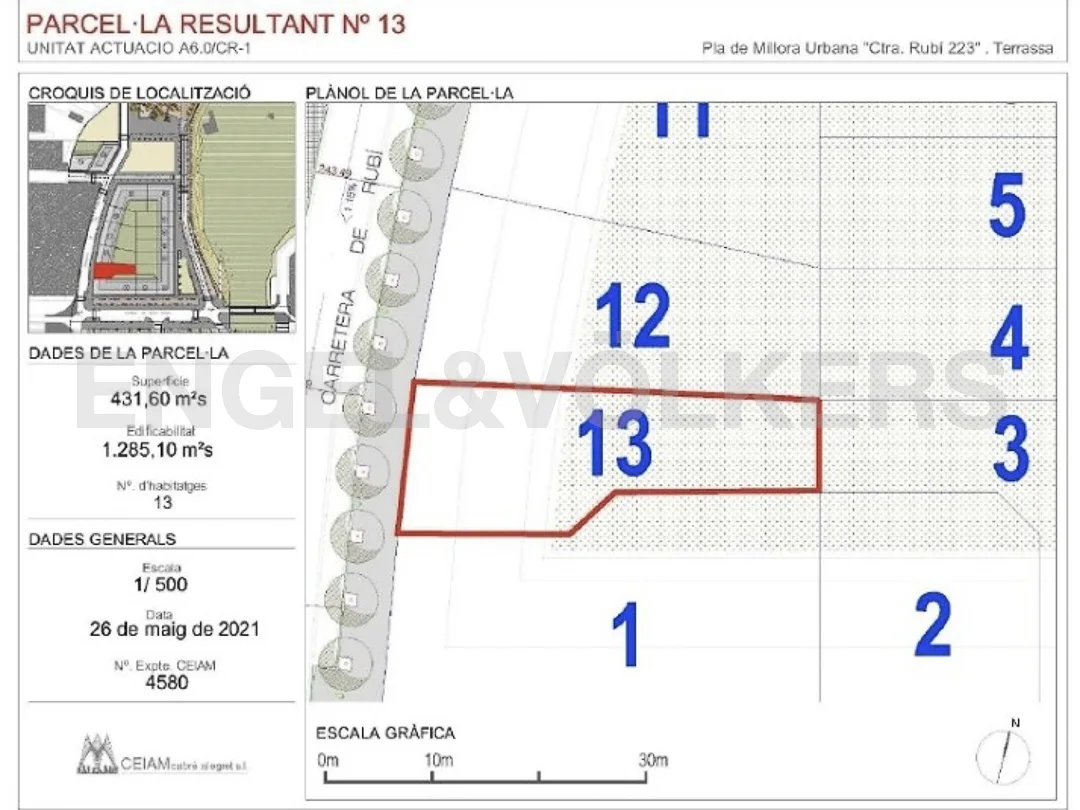 Building plot of 431,60m² in Terrassa.