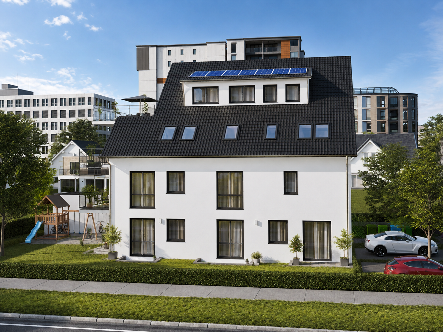 Exklusive Neubau‑Wohnung in Stuttgart‑Rohr: 3,5 mit sonnigem Südbalkon [AI-modified]