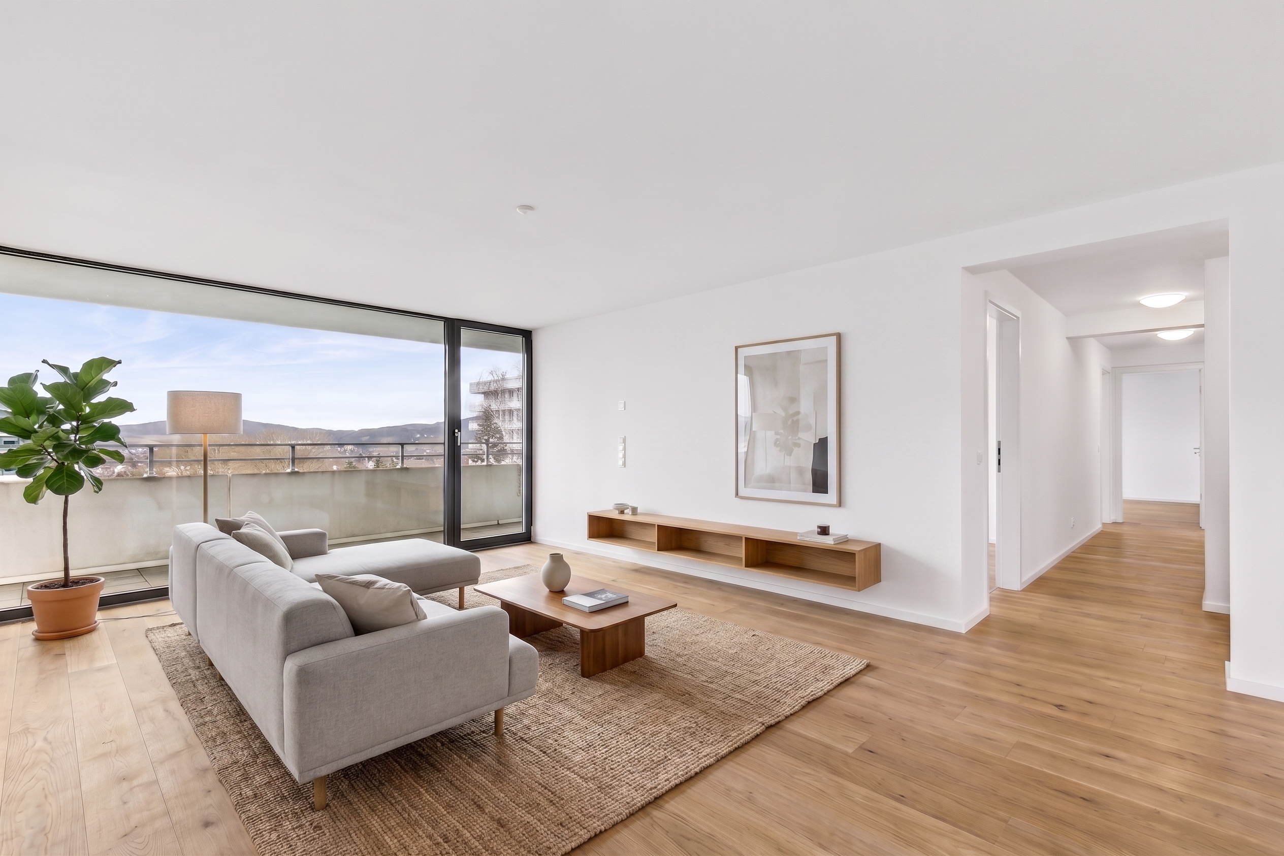 Moderne 4-Zimmer-Wohnung mit Einbauküche, Tiefgaragenstellplatz und traumhaftem Weitblick