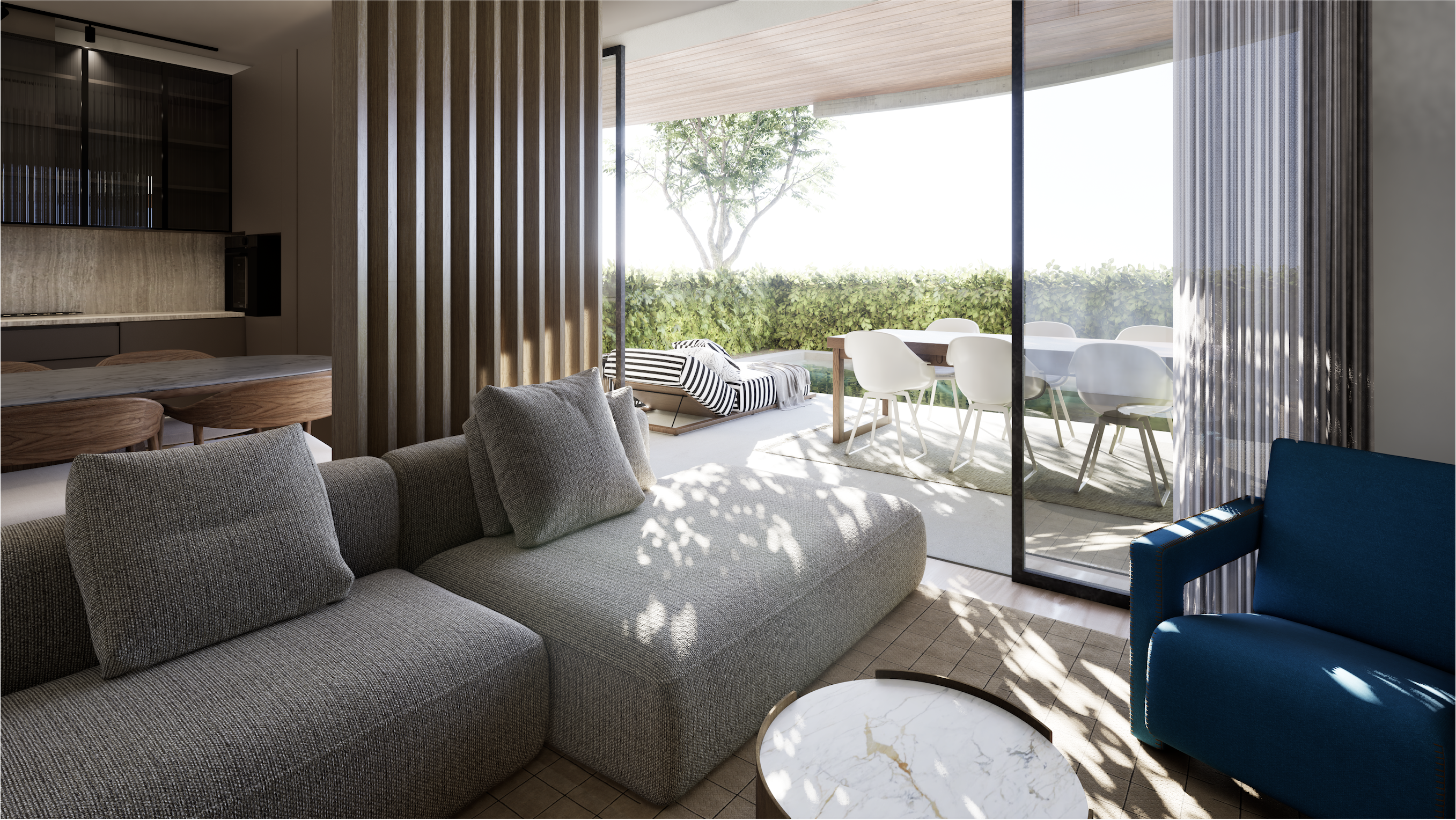 Exclusive ground-floor maisonette 192 s.q.m with private garden & pool in Glyfada Golf