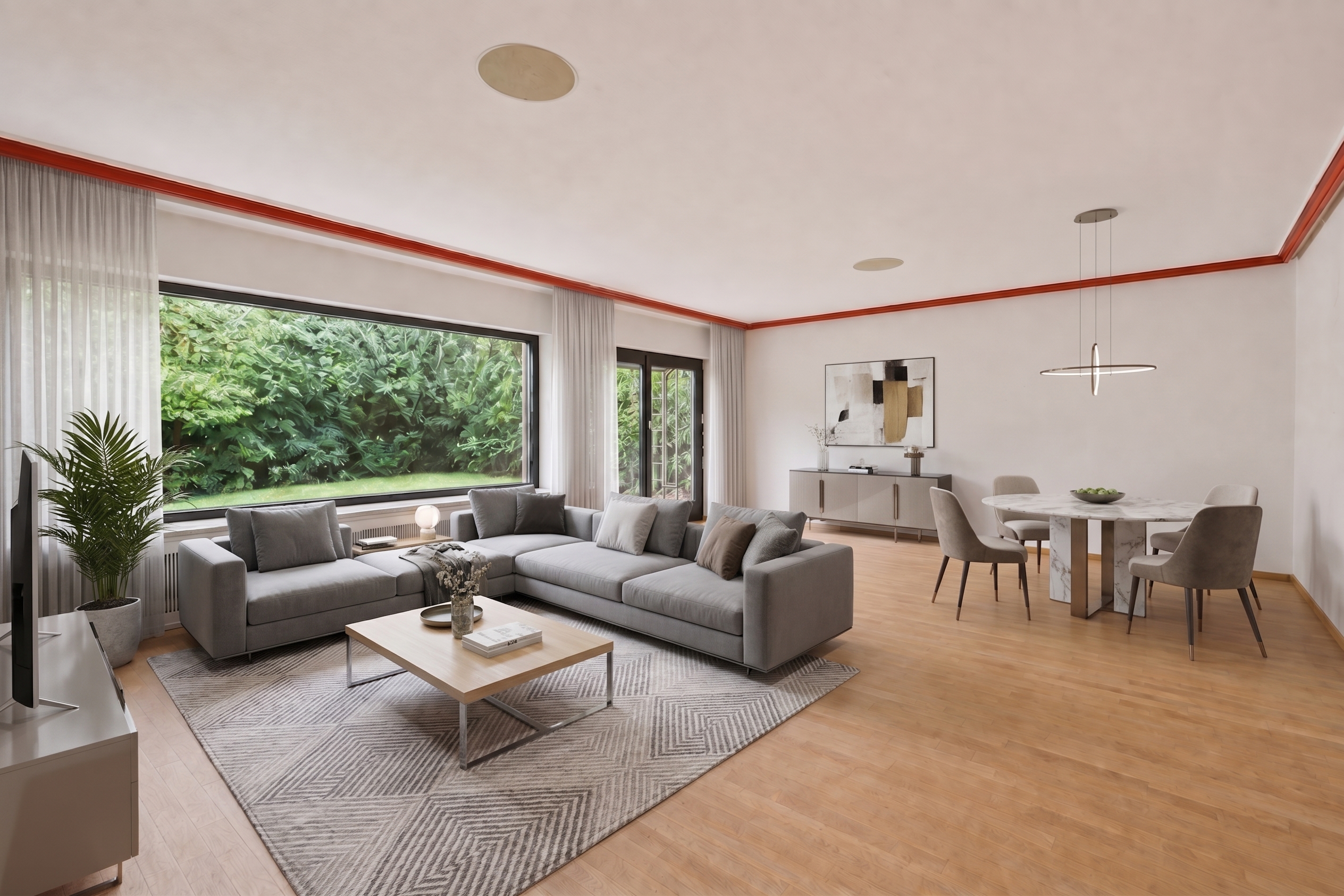 Spacious semi-detached home with southwest-facing garden in Harlaching [AI-modified]