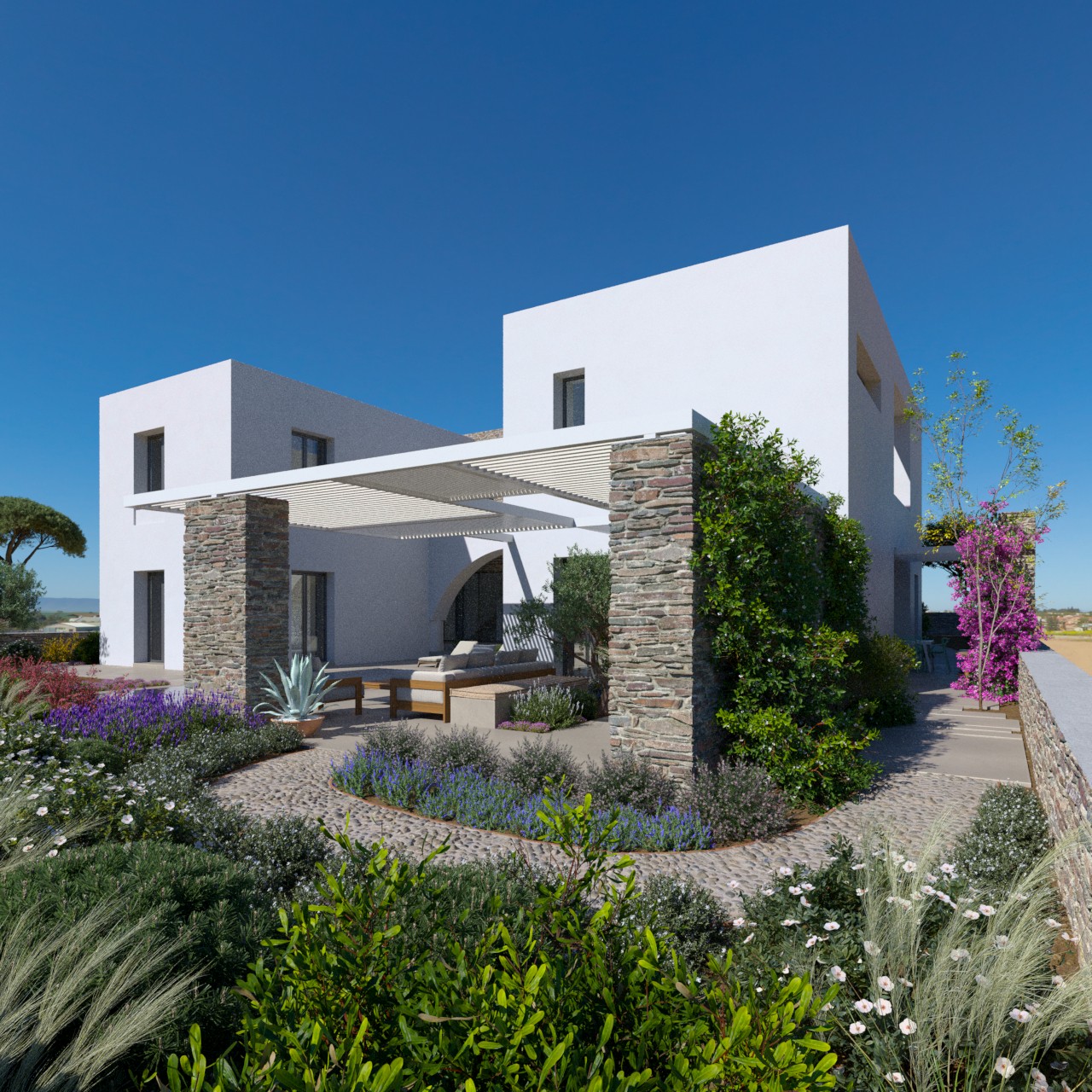 Luxury villa under construction in Prodromos , Paros