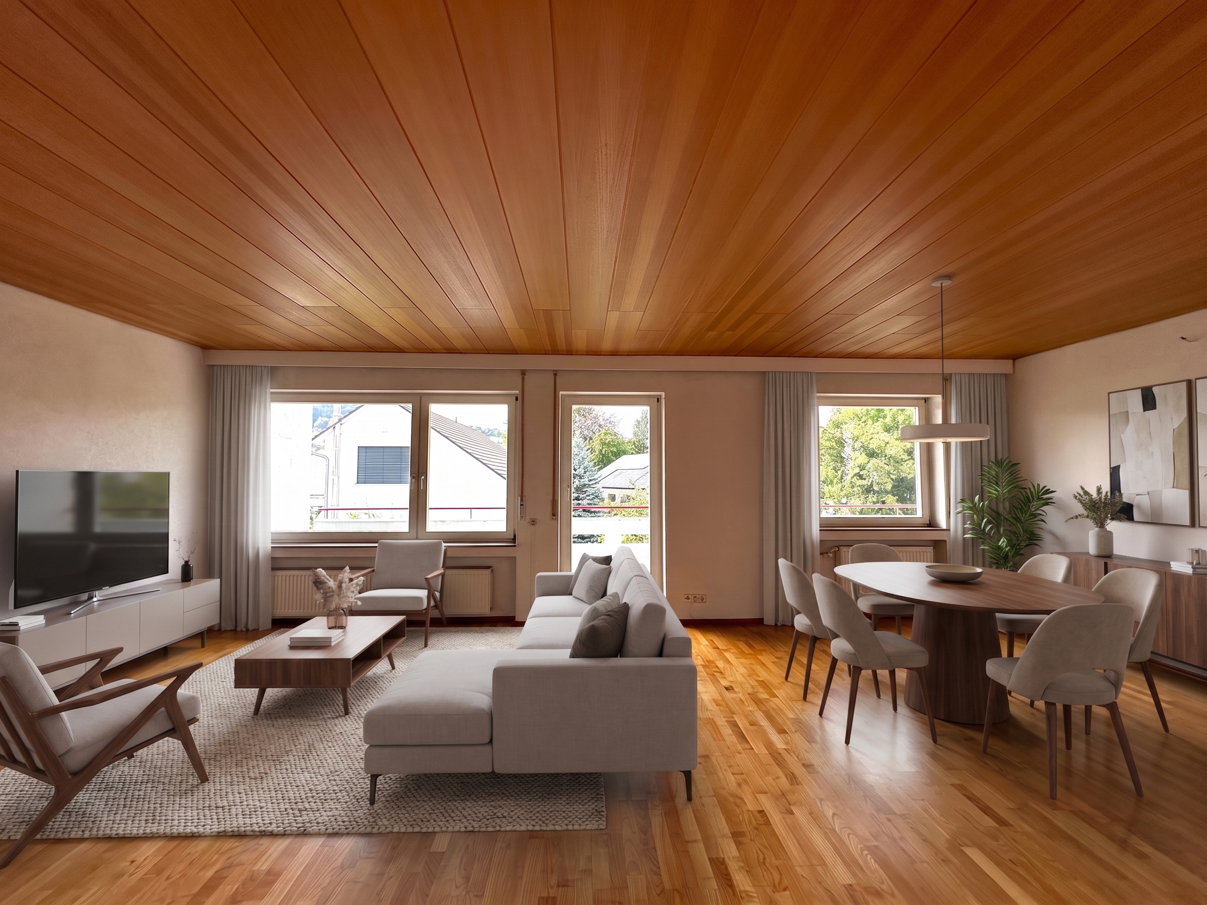 Wohnen mit Hohentwiel-Blick: Hochwertige Drei-Zi.-Wohnung in begehrter Nordstadtlage [AI-modified]
