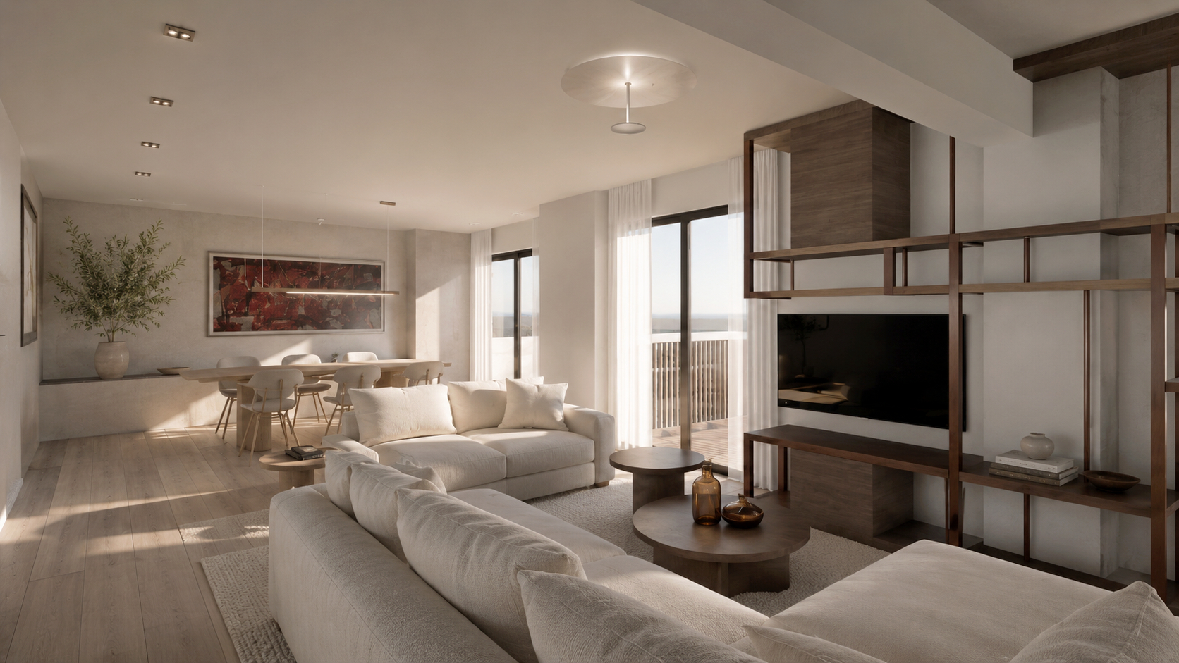 Newly built duplex apartment on the 6th-7th floor with parking space