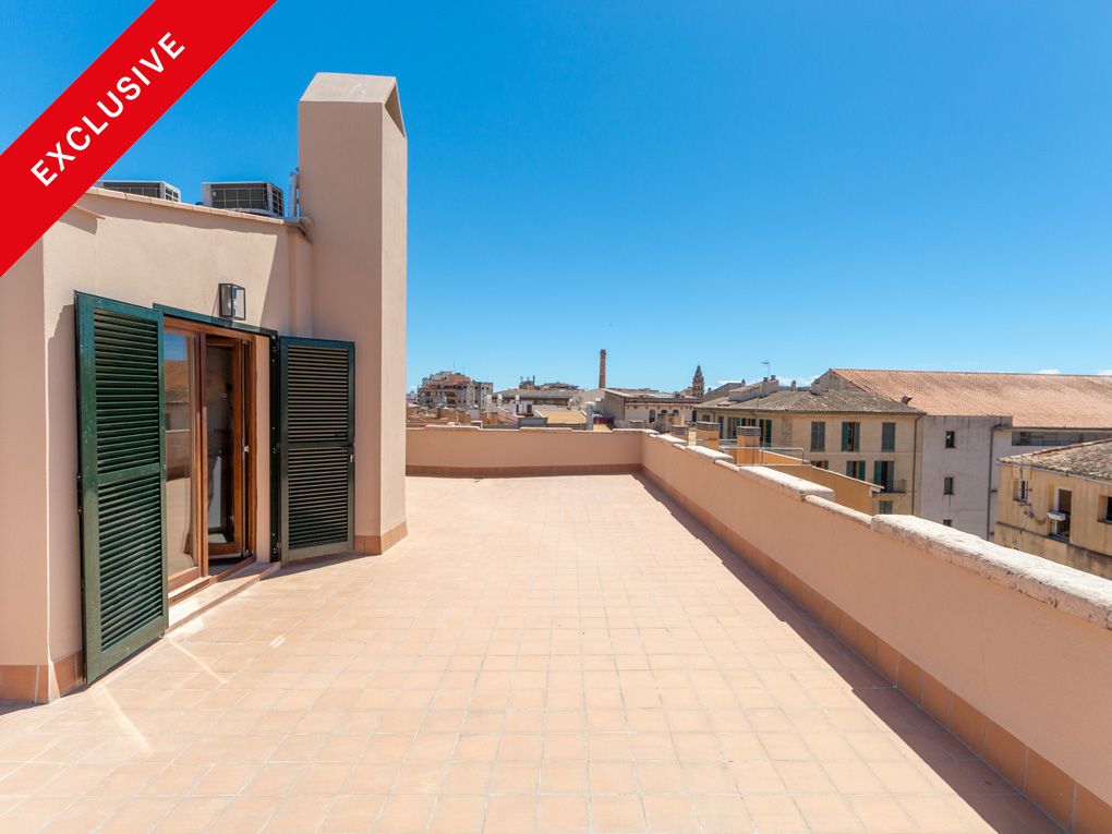 Sonniges Duplex-Penthouse NUN MÖBLIERT mit riesen Terrasse & Aufzug in Sindicat