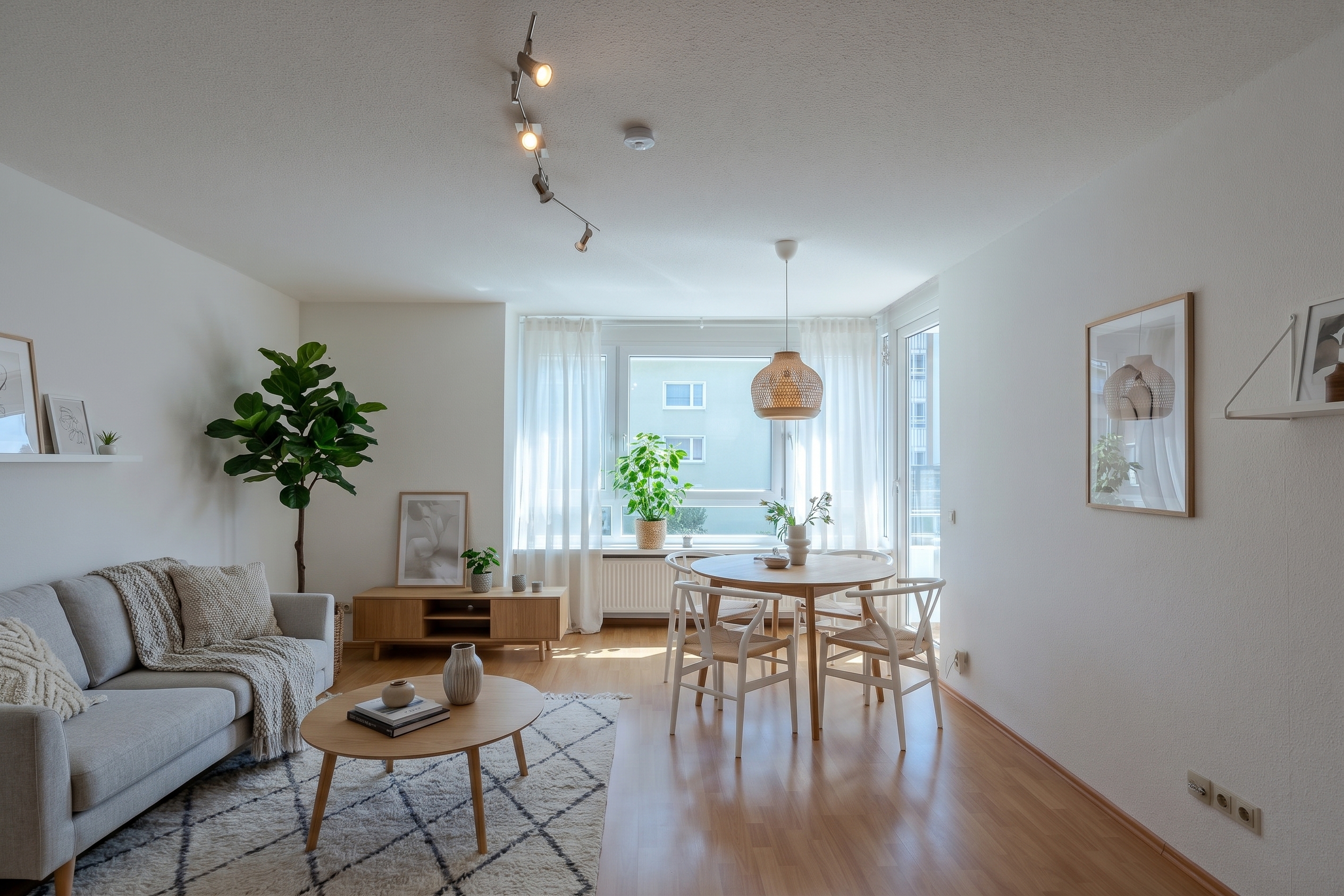 Bezugsfreie 3-Zimmer Wohnung mit Balkon in ruhiger Lage [AI-modified]
