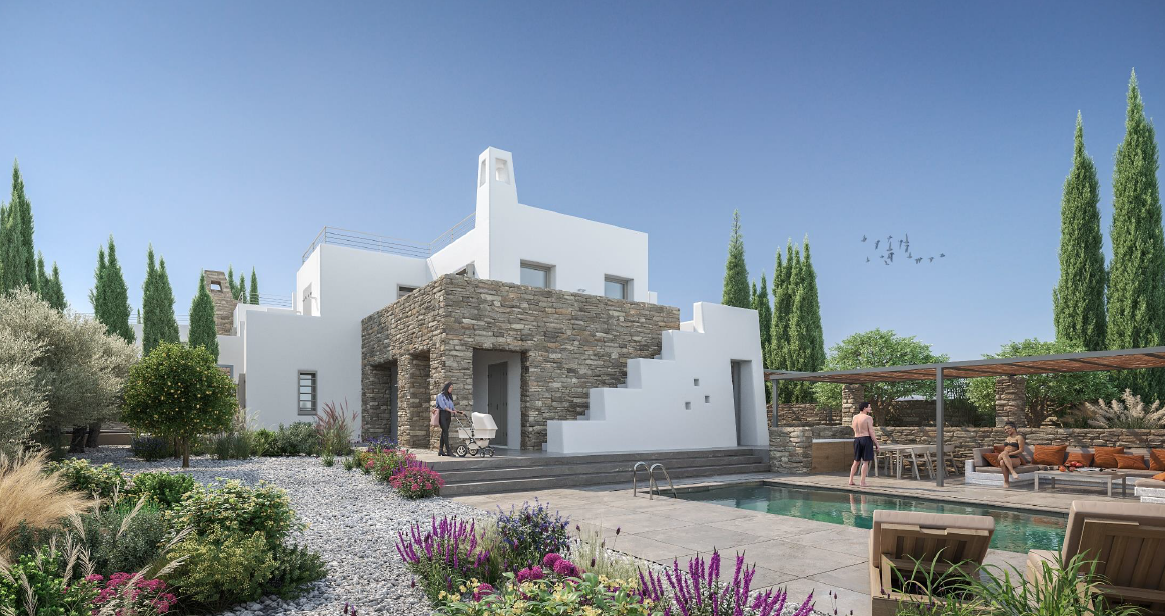 Διαμέρισμα 40 τ.μ. υπό κατασκευή με θέα και πισίνα στον Κάμπο Πάρου