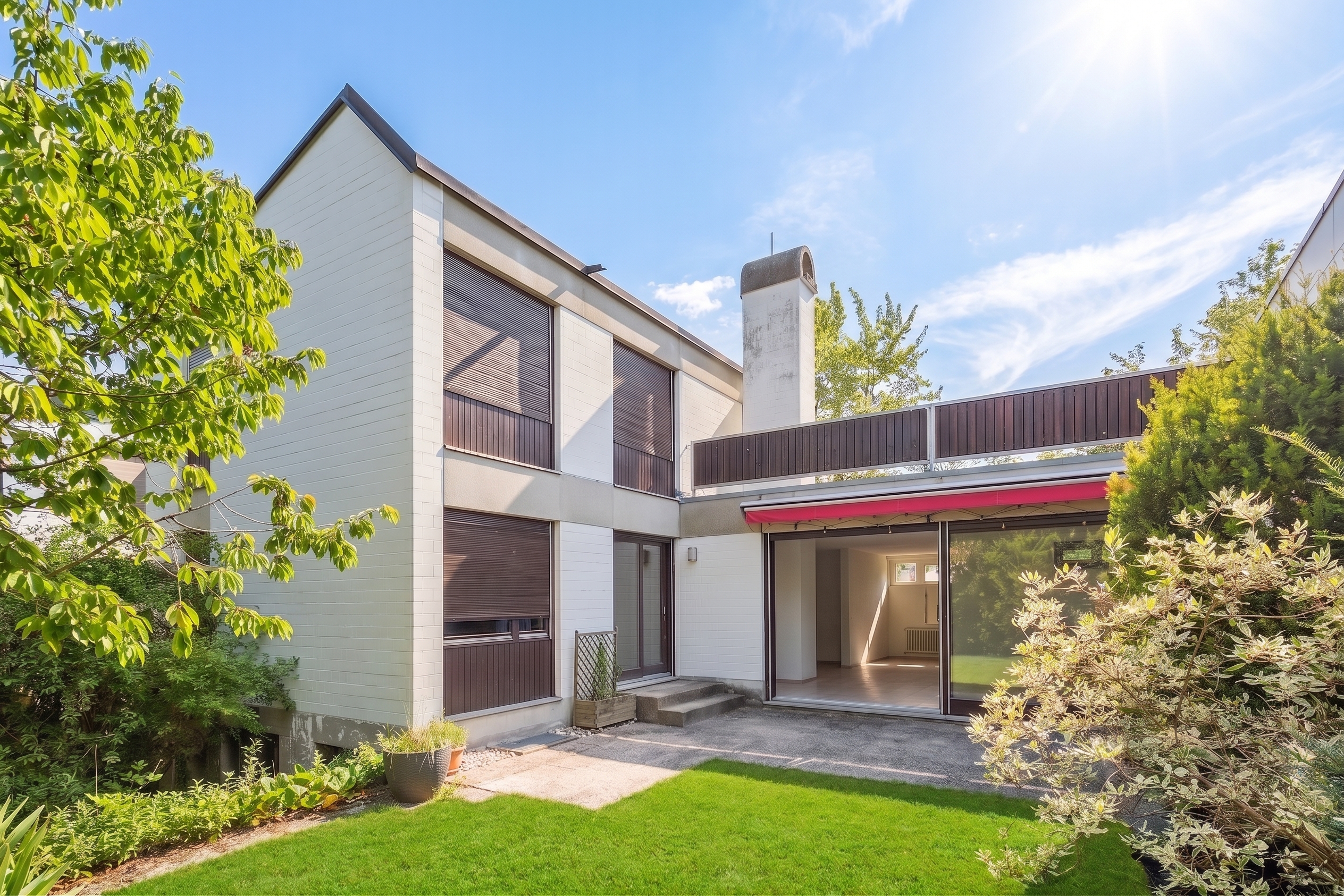 Großzügiges Reihenmittelhaus mit Dachterrasse und Garten in Ottobrunn [AI-modified]