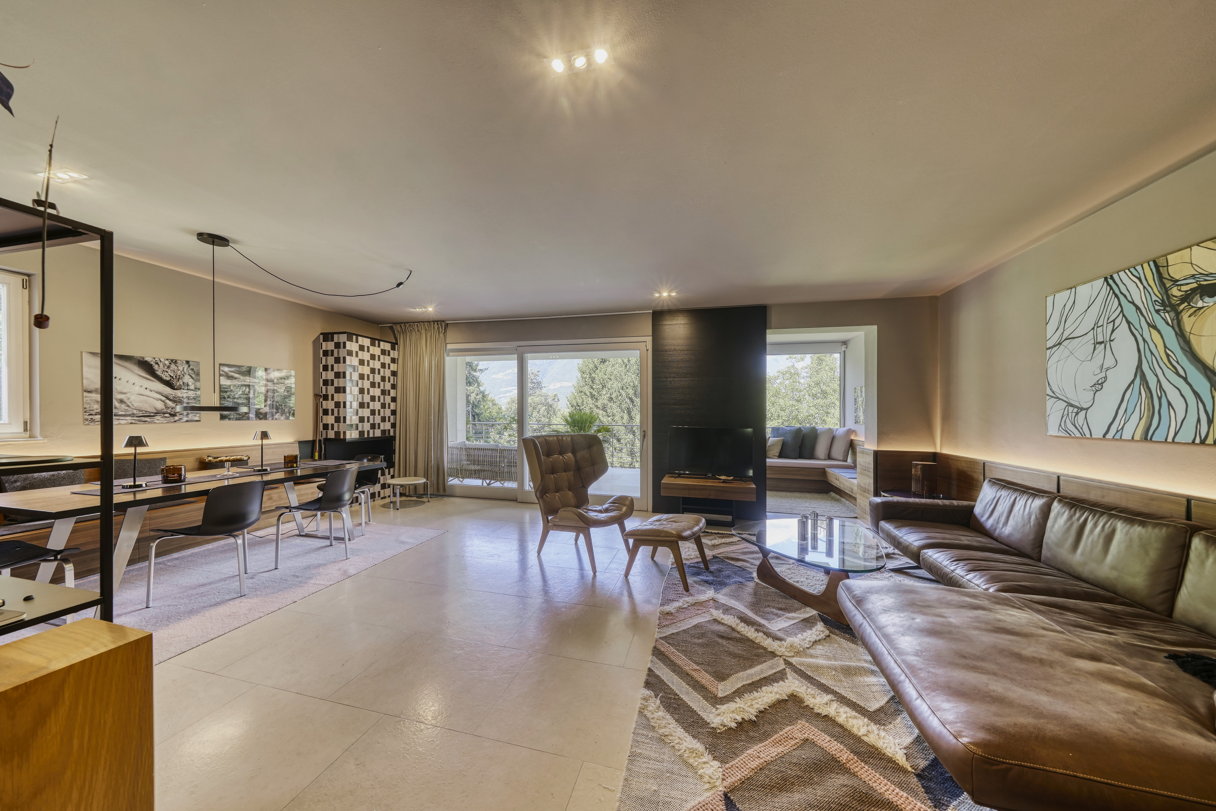 High-end designer apartment with a stunning garden oasis and sun-drenched terraces