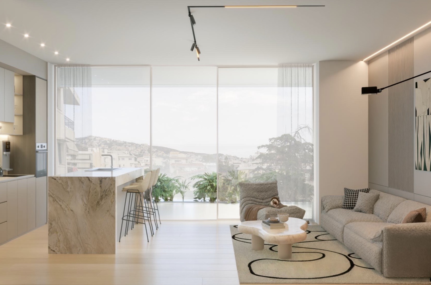 Exceptional second floor apartment in Voula just steps from the beach