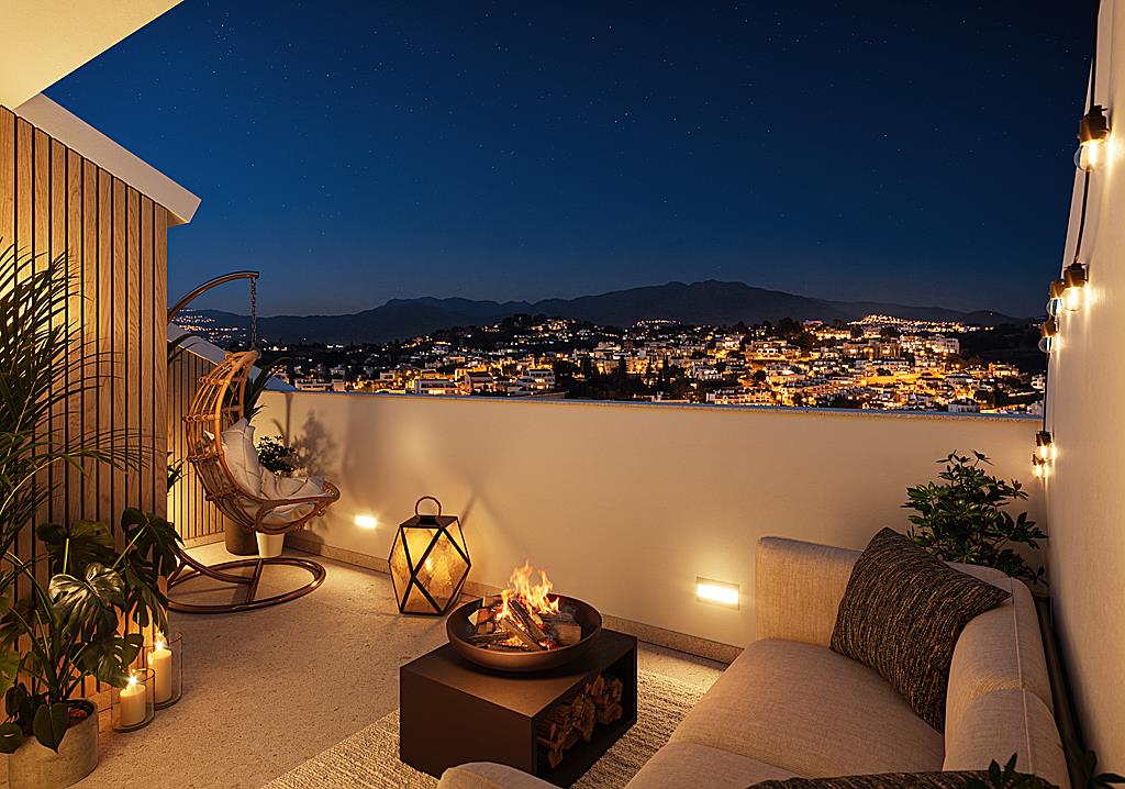 Penthouse in großartiger Lage mit Stadt- und Meerblick