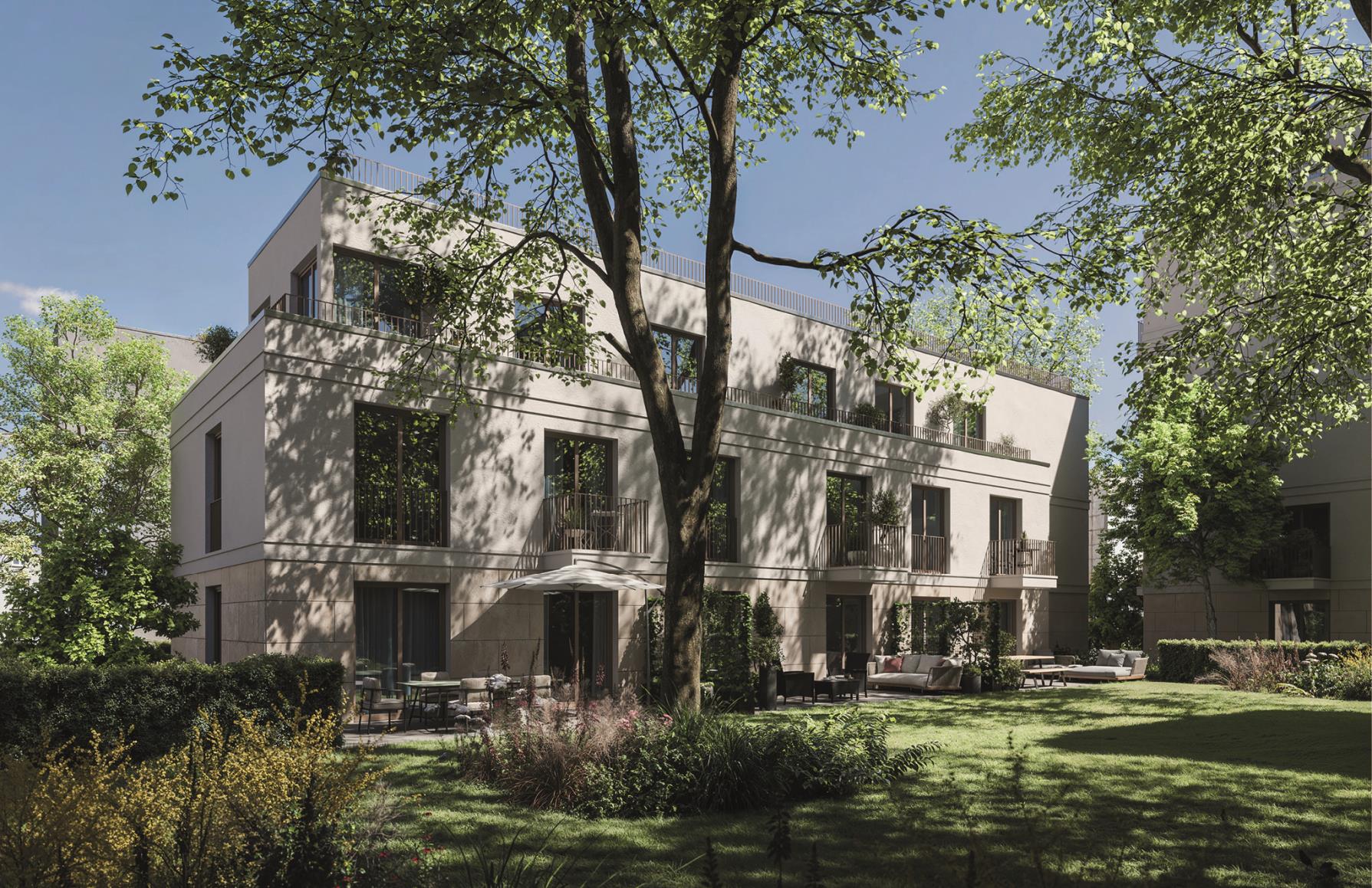 Terrace home in a garden courtyard