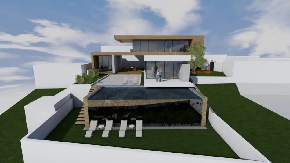 Contemporary villa with pool, panoramic views