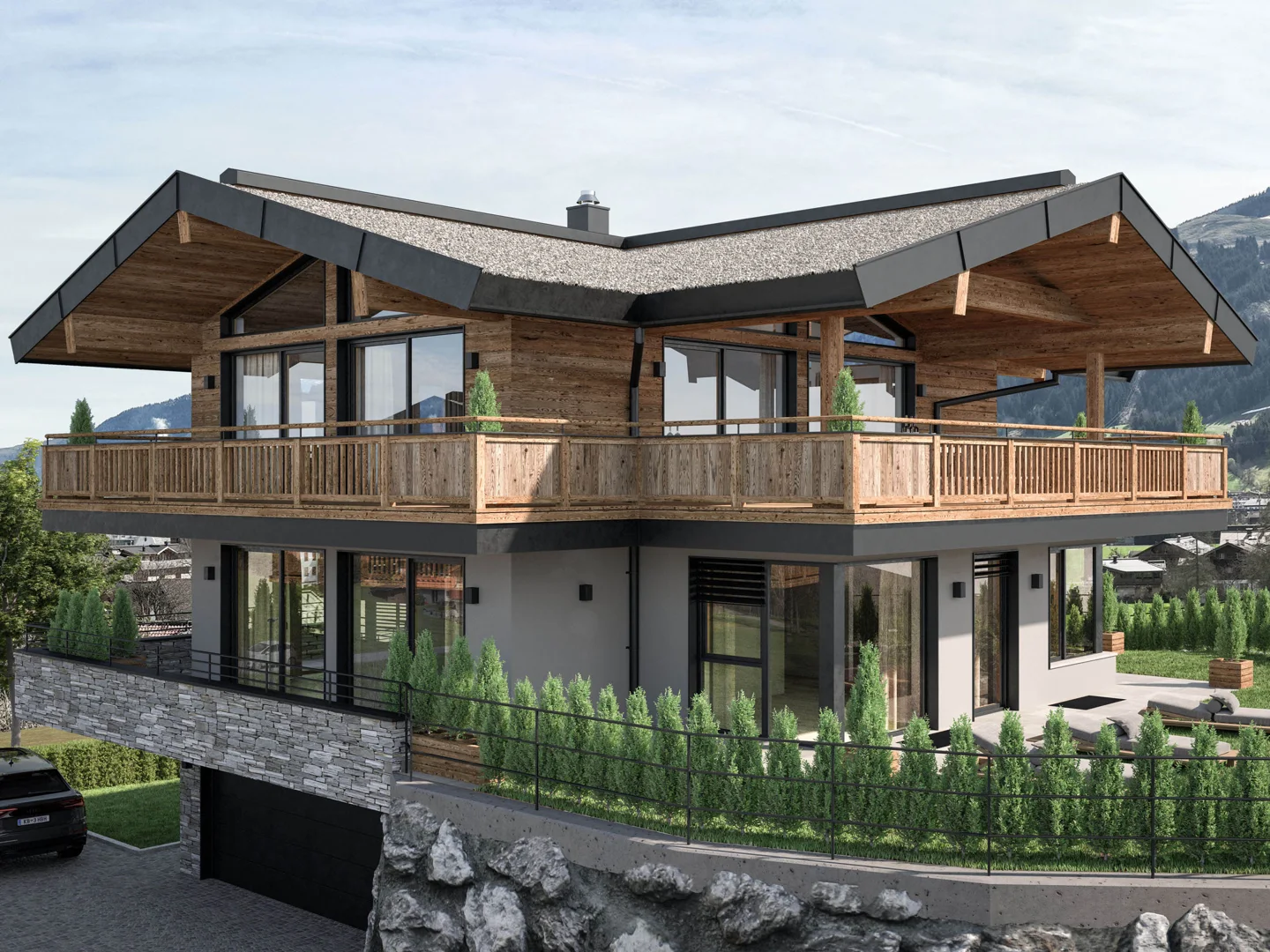 Newly built chalets in a panoramic position