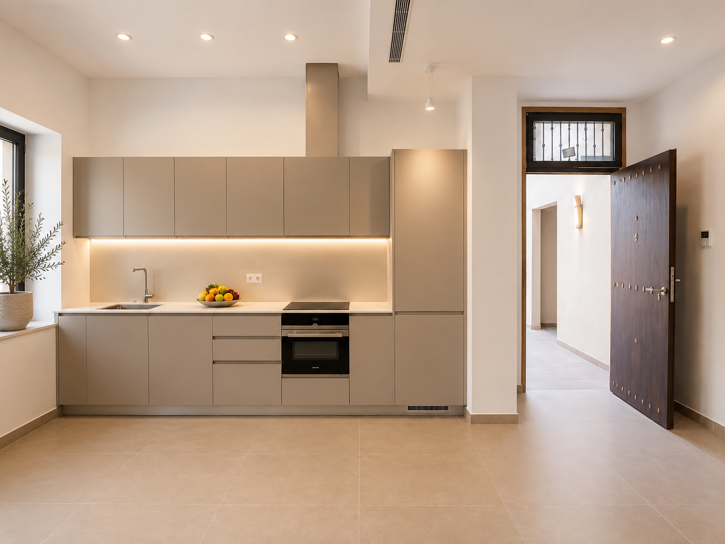 Charming duplex ground floor apartment in an exclusive residence with pool in Calatrava [AI-modified]