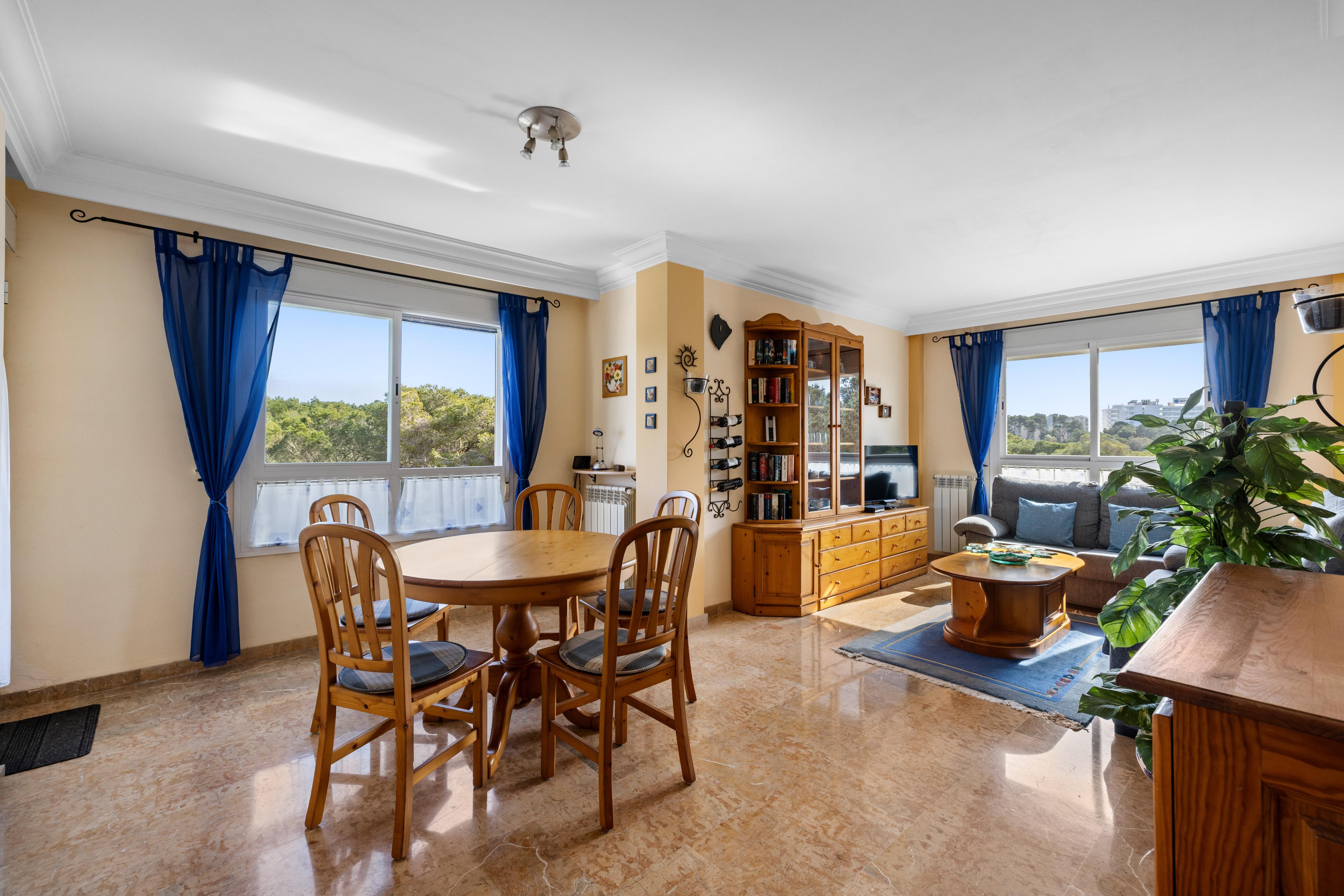 Light-filled apartment with pool, balcony and views