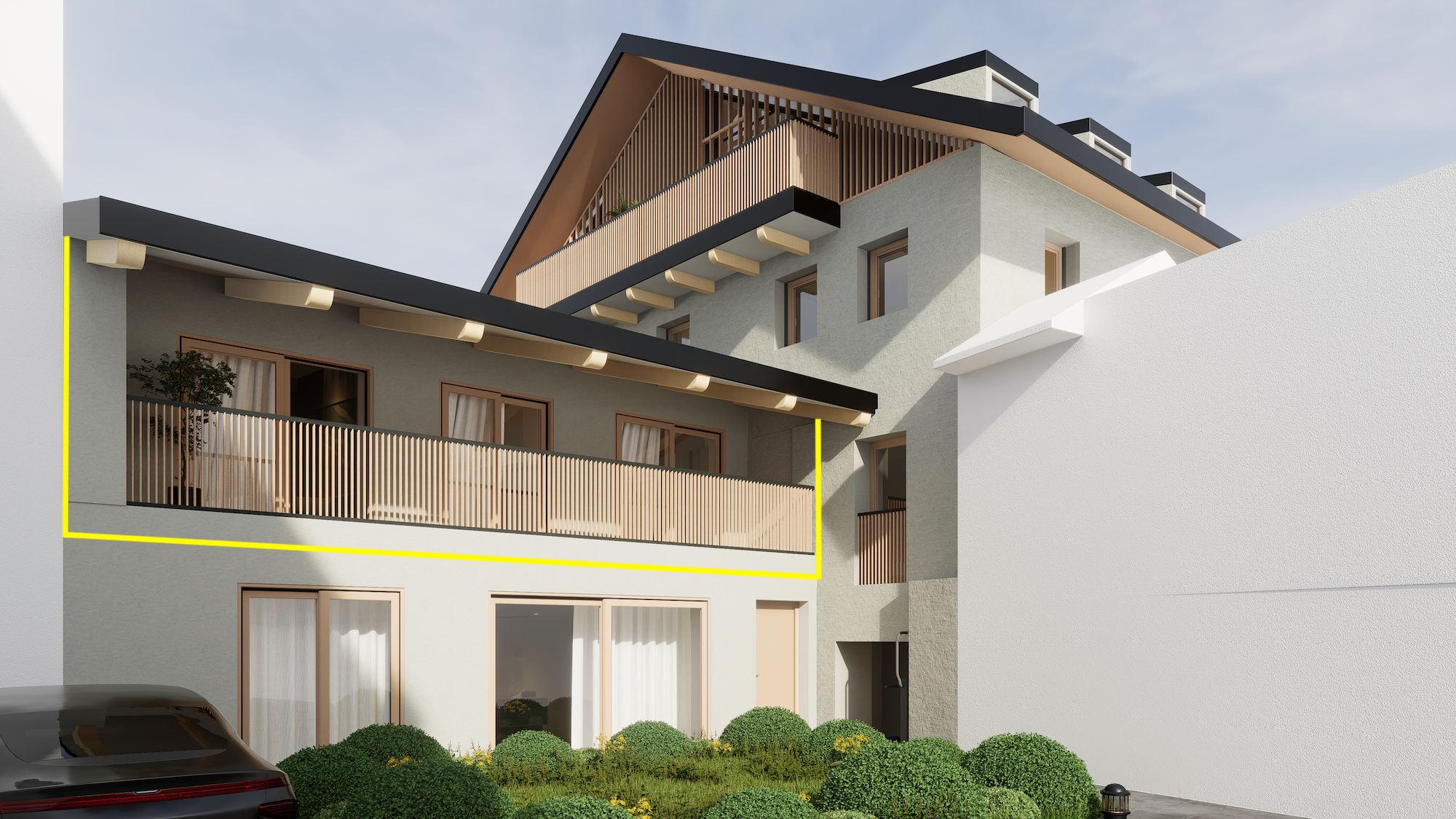 Luminoso appartamento di nuova costruzione nel centro storico del paese