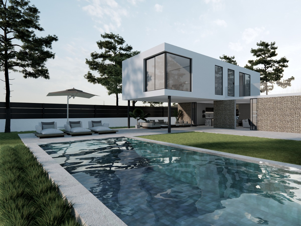 New build contemporary villa close to completion, Crestatx, Sa Pobla