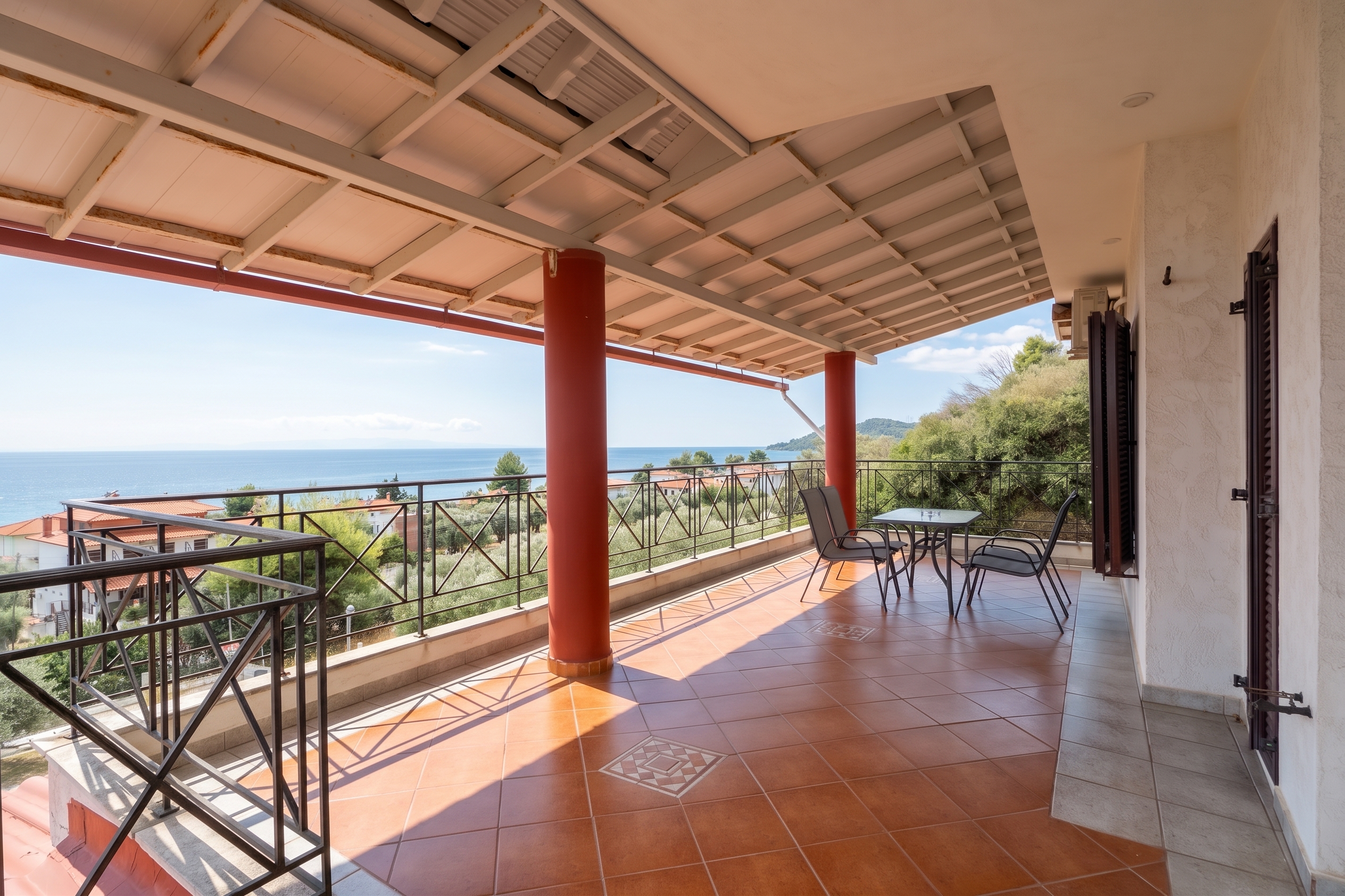 Panoramic sea view house in Mola Kalyva [Modifié par IA]