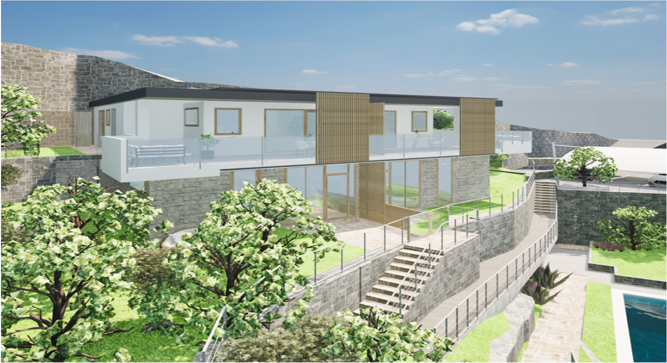 Villa Rangé, residential project overlooking the sea