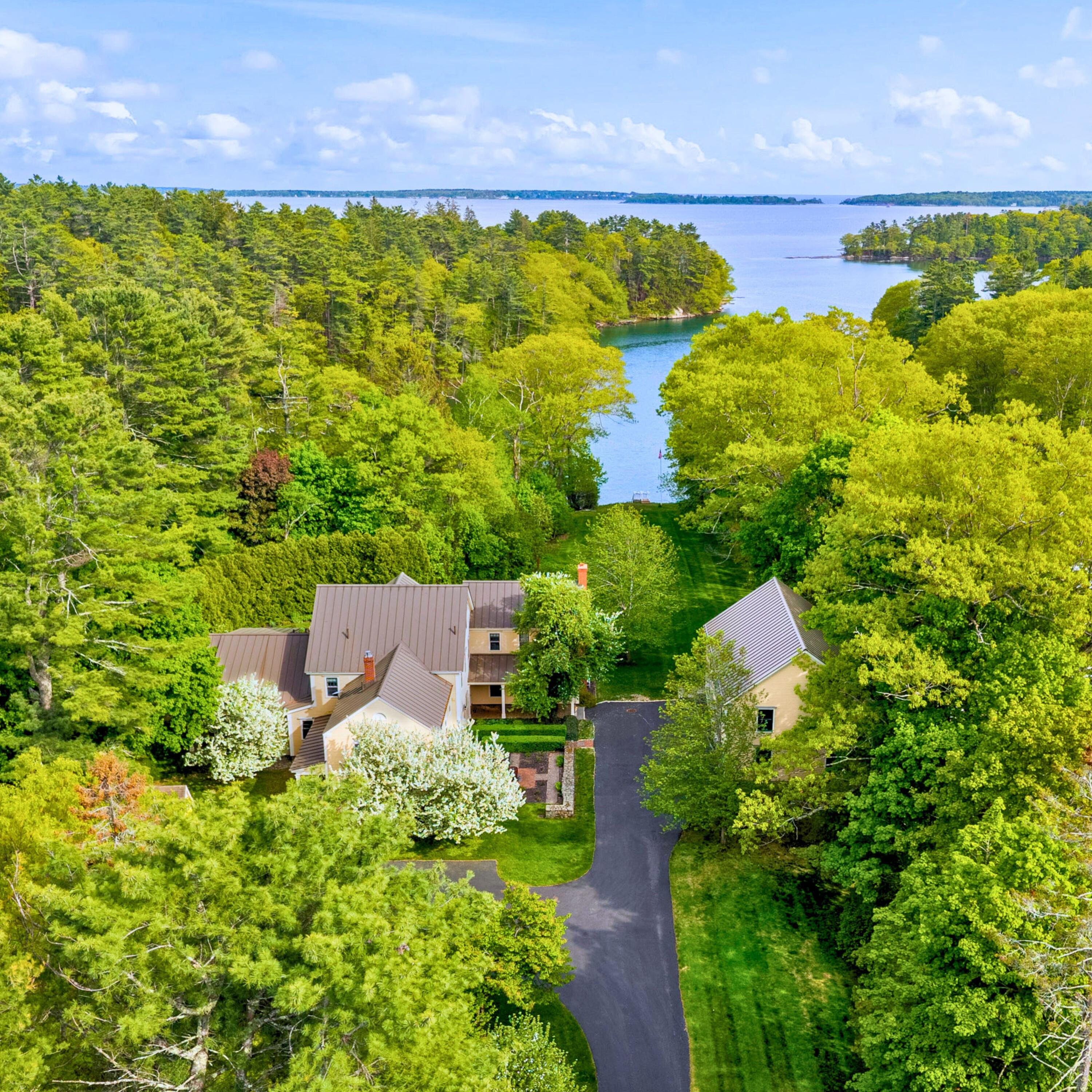 Pristine Coastal Estate With Carriage House on Casco Bay