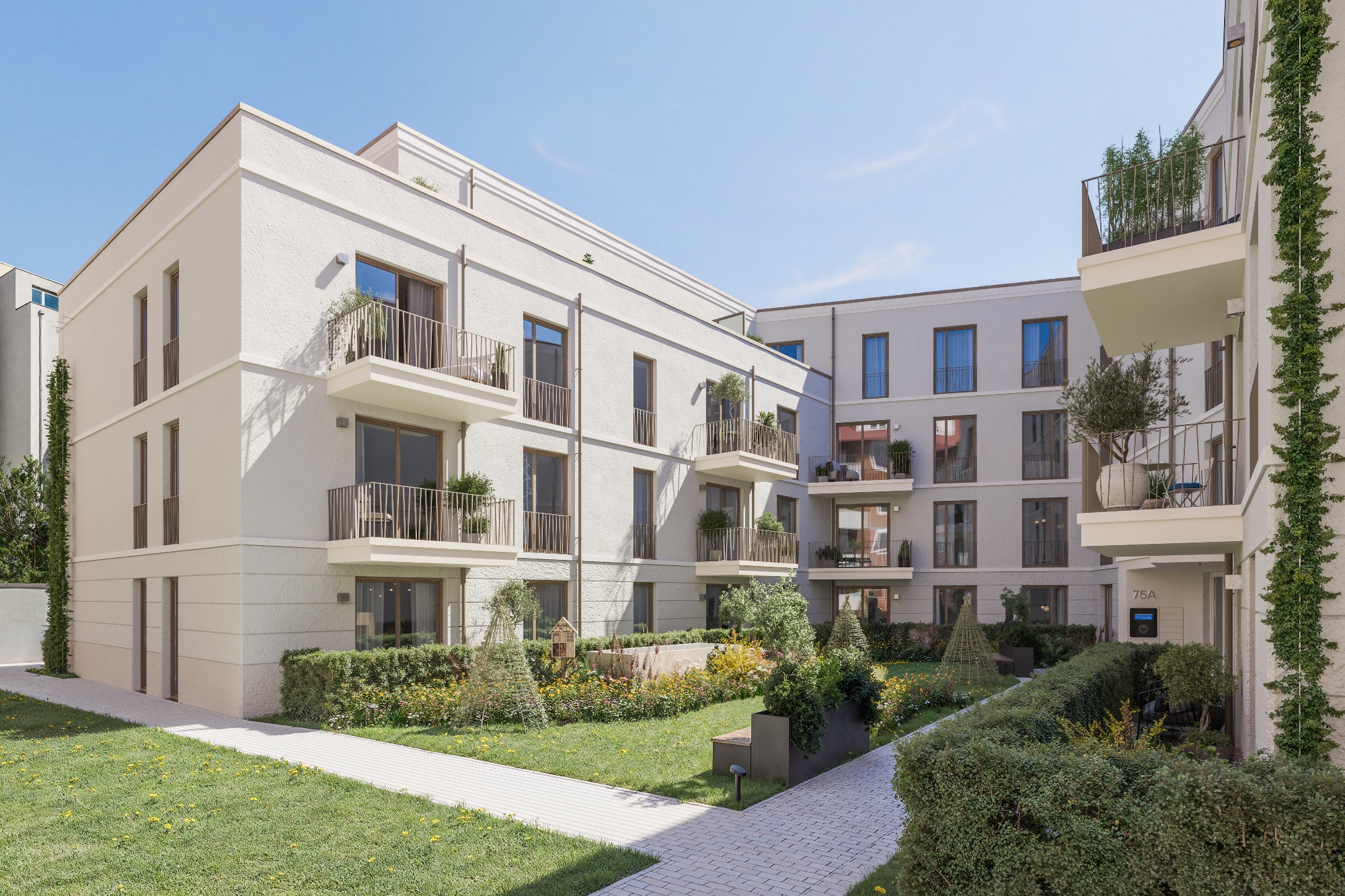 Stilvolle 2-Zimmer-Wohnung mit Terrasse und grünem Ausblick