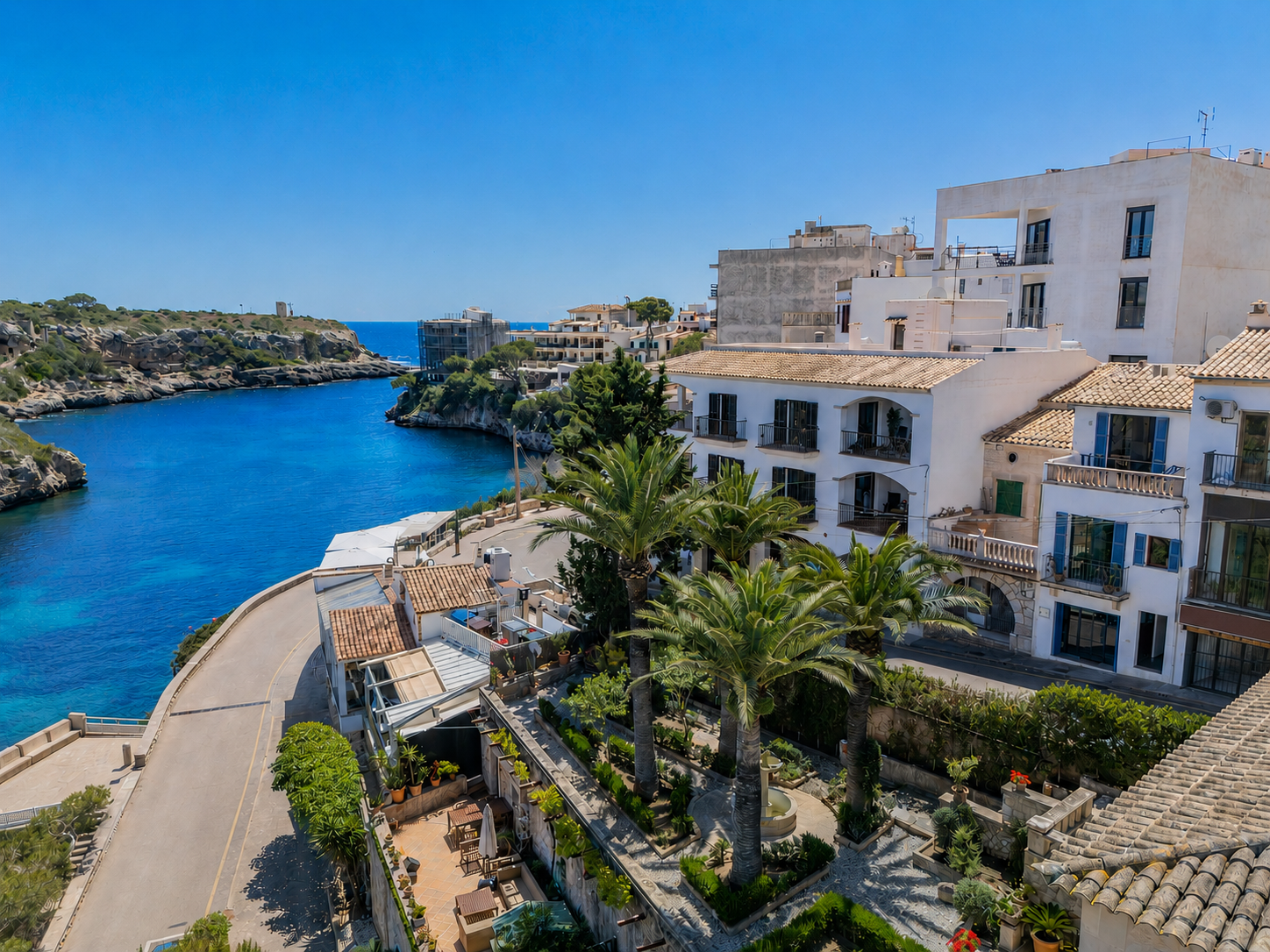 Mediterranean-style fisherman's cottage with a pool and views of Cala Figuera [AI-modified]