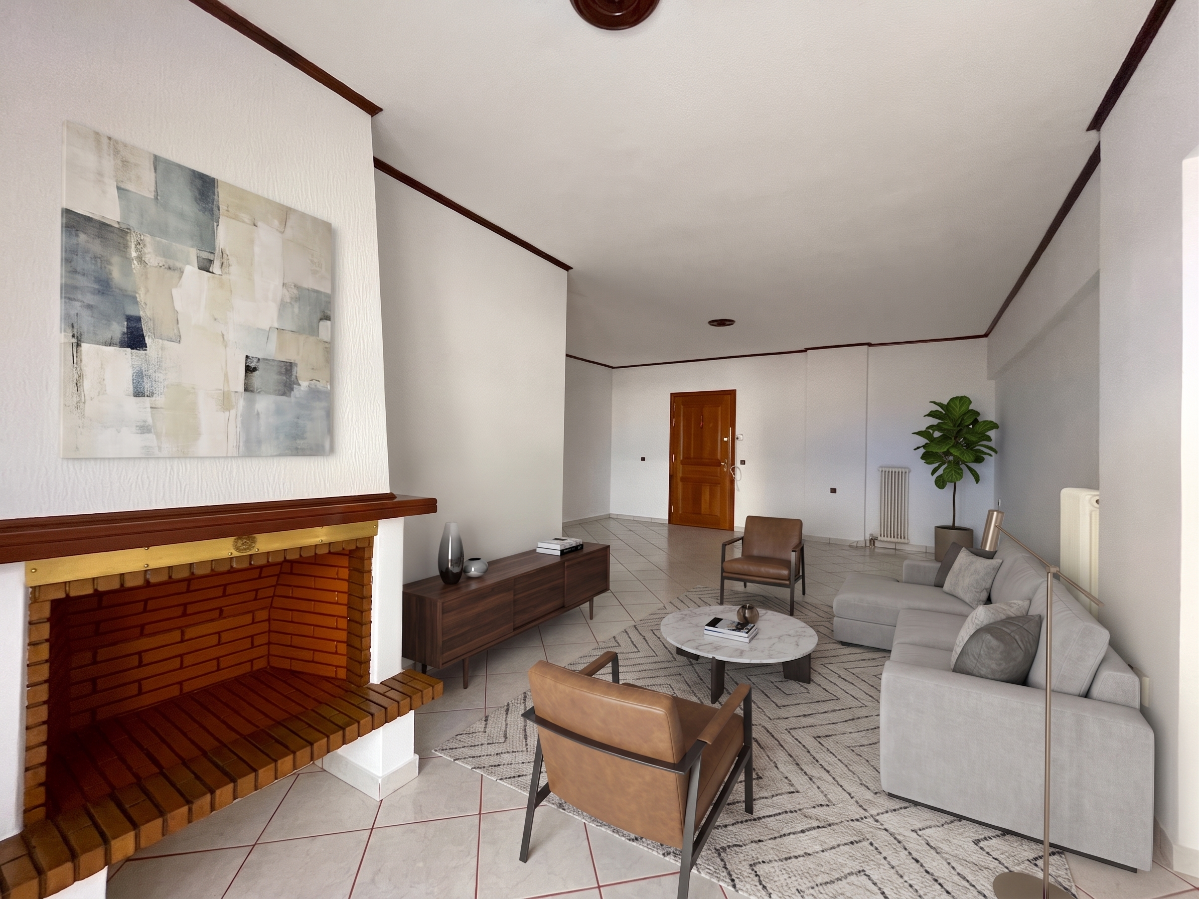 Bright 85 sq.m. apartment with large balcony & 1 parking space
