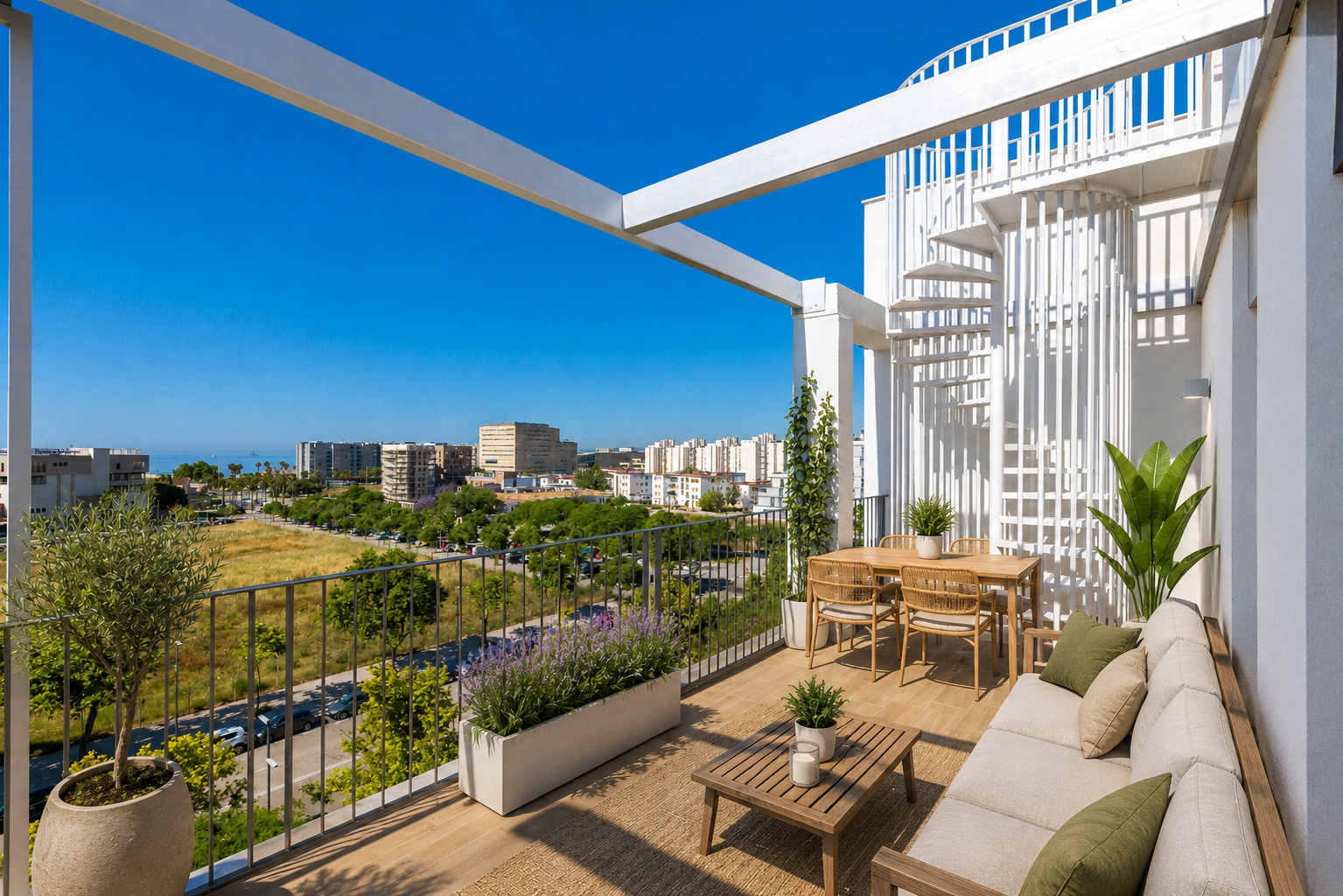 Exclusive newly built penthouse with terrace and rooftop solarium