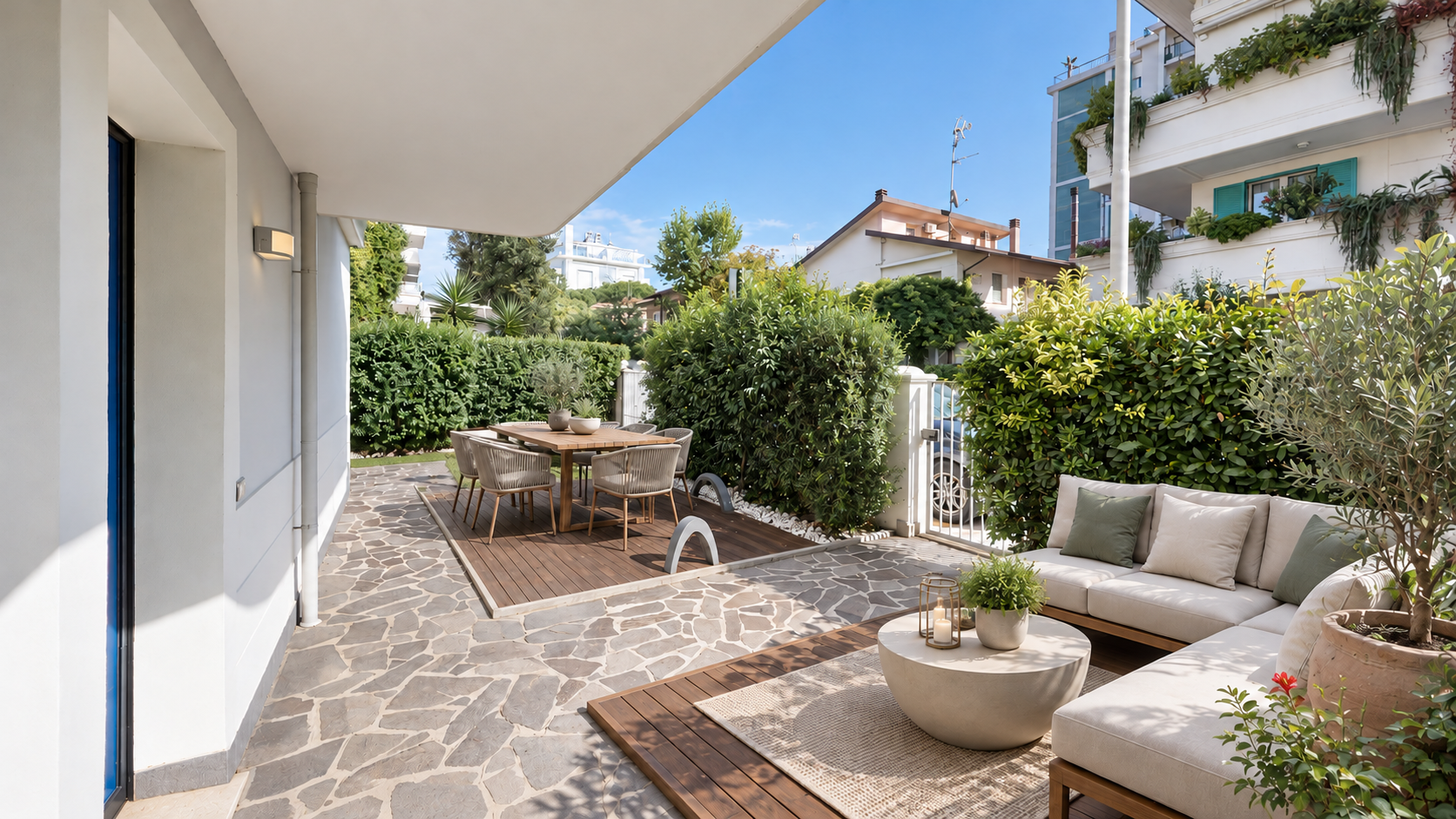 The charm of a private residence in the heart of Riccione [AI-modified]
