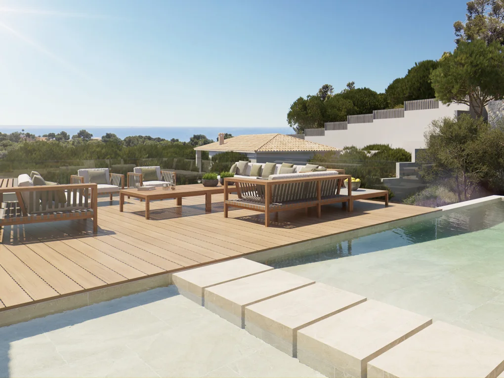 Modern luxury villa with sea views