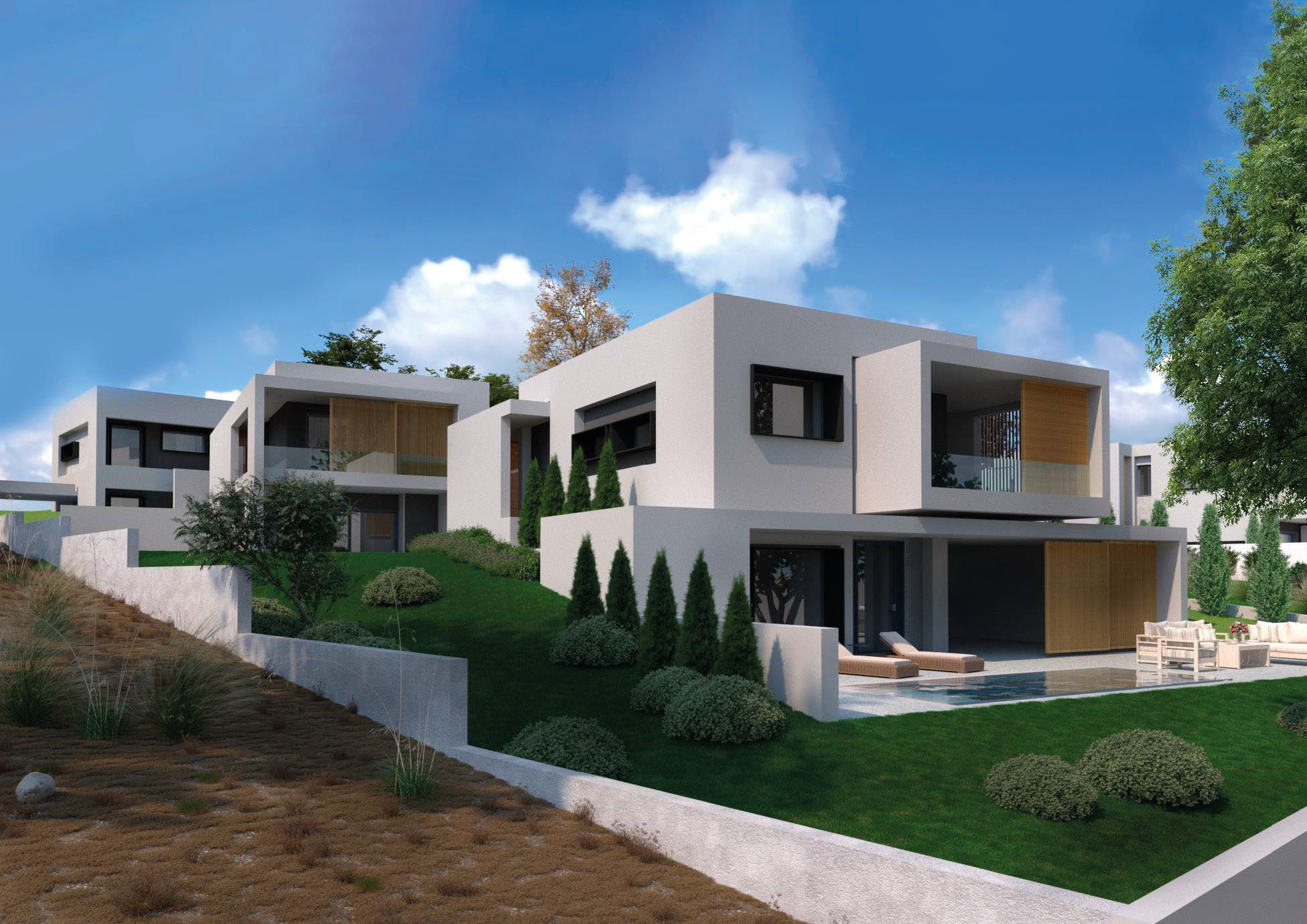 Luxury two-level detached house with private pool and garden