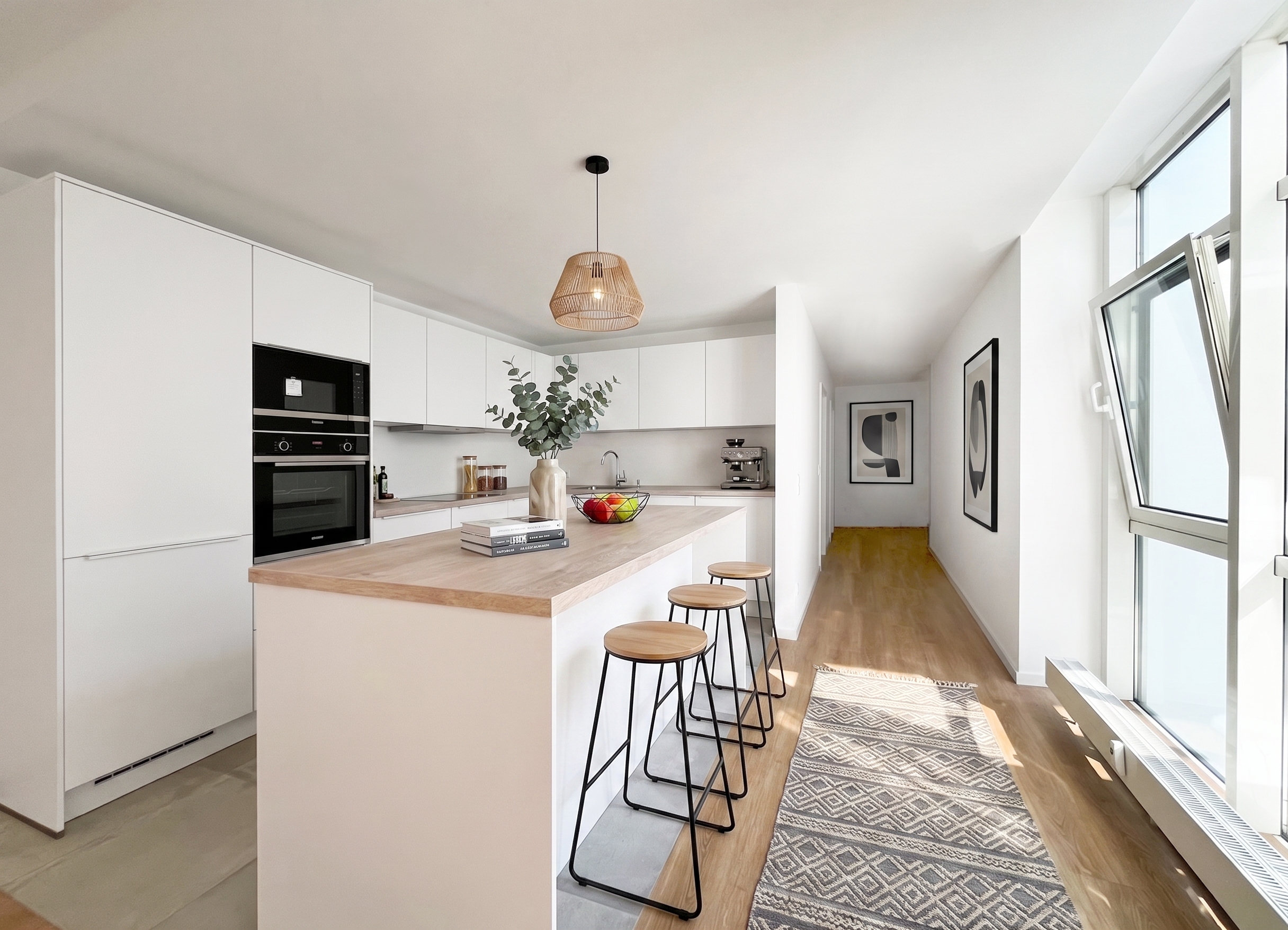 High-quality three-room apartment in a particularly attractive location