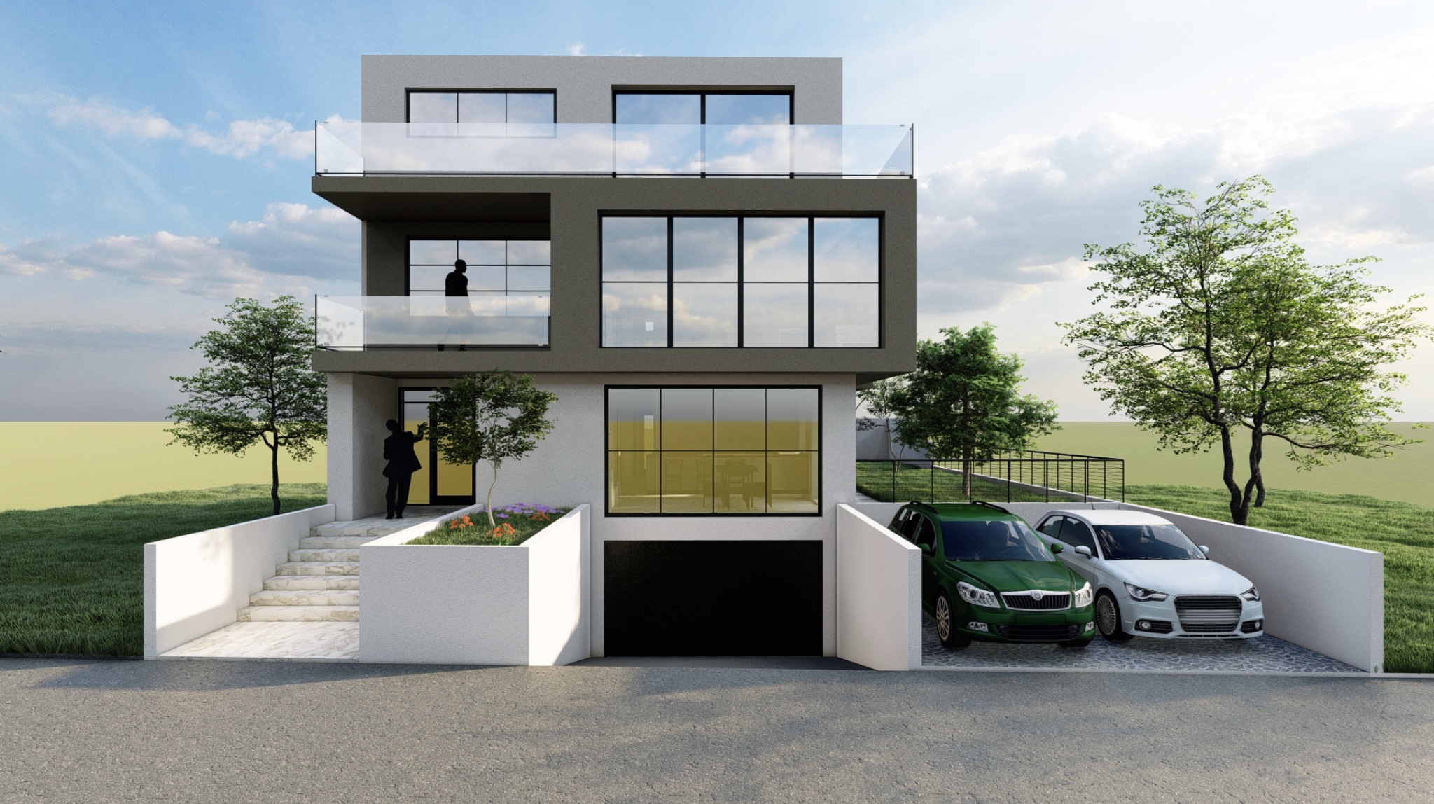 Newly built, elevated ground floor apartment in Rhodes