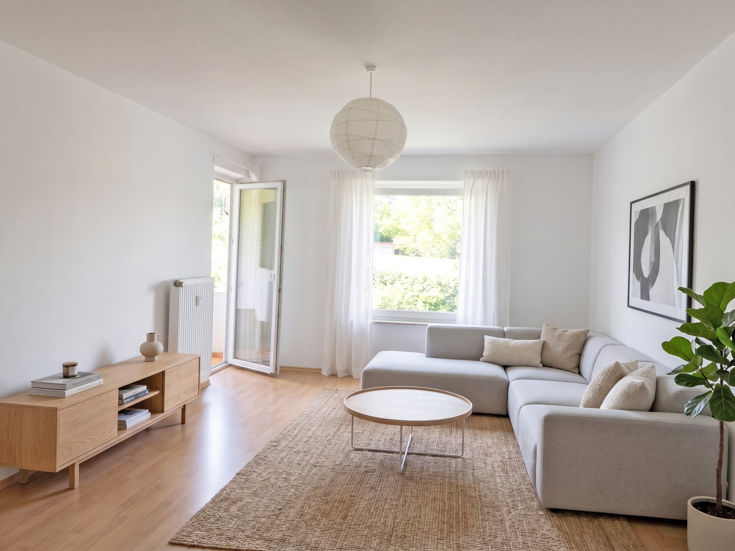 Lichtdurchflutete 3-Zimmer-Wohnung mit Loggia am Mühlbach in Bad Reichenhall